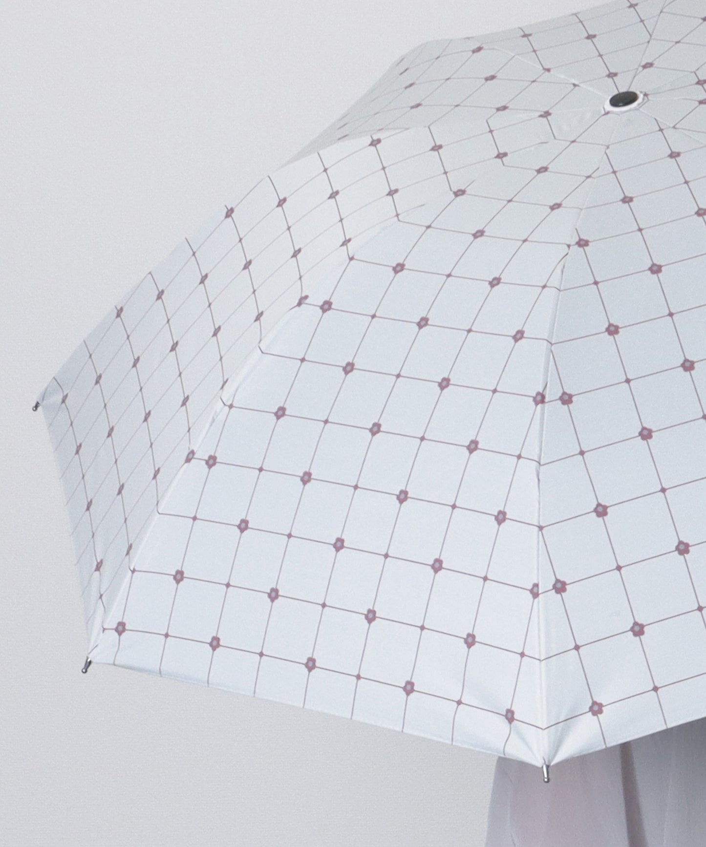 チェック柄 ケース付き コンパクト 晴雨兼用 折りたたみ傘