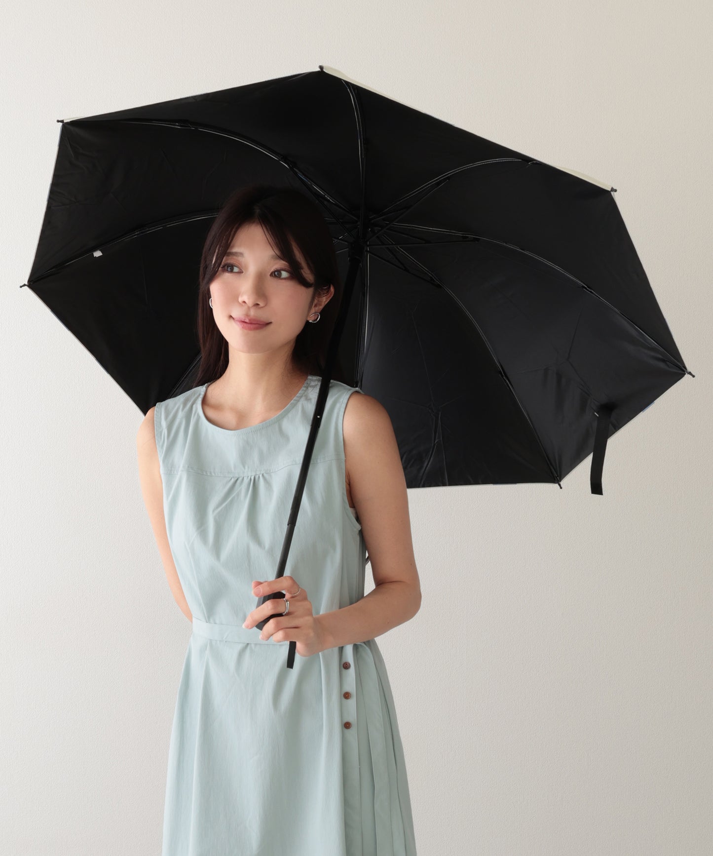 晴雨兼用 配色 クラウド ドット 折りたたみ傘