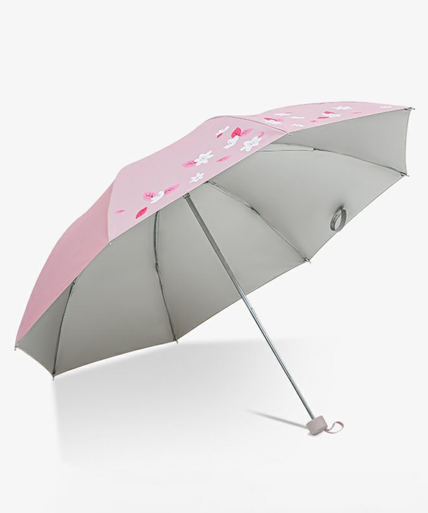 晴雨兼用 ボタニカル柄 シルキー コンパクト 折りたたみ傘