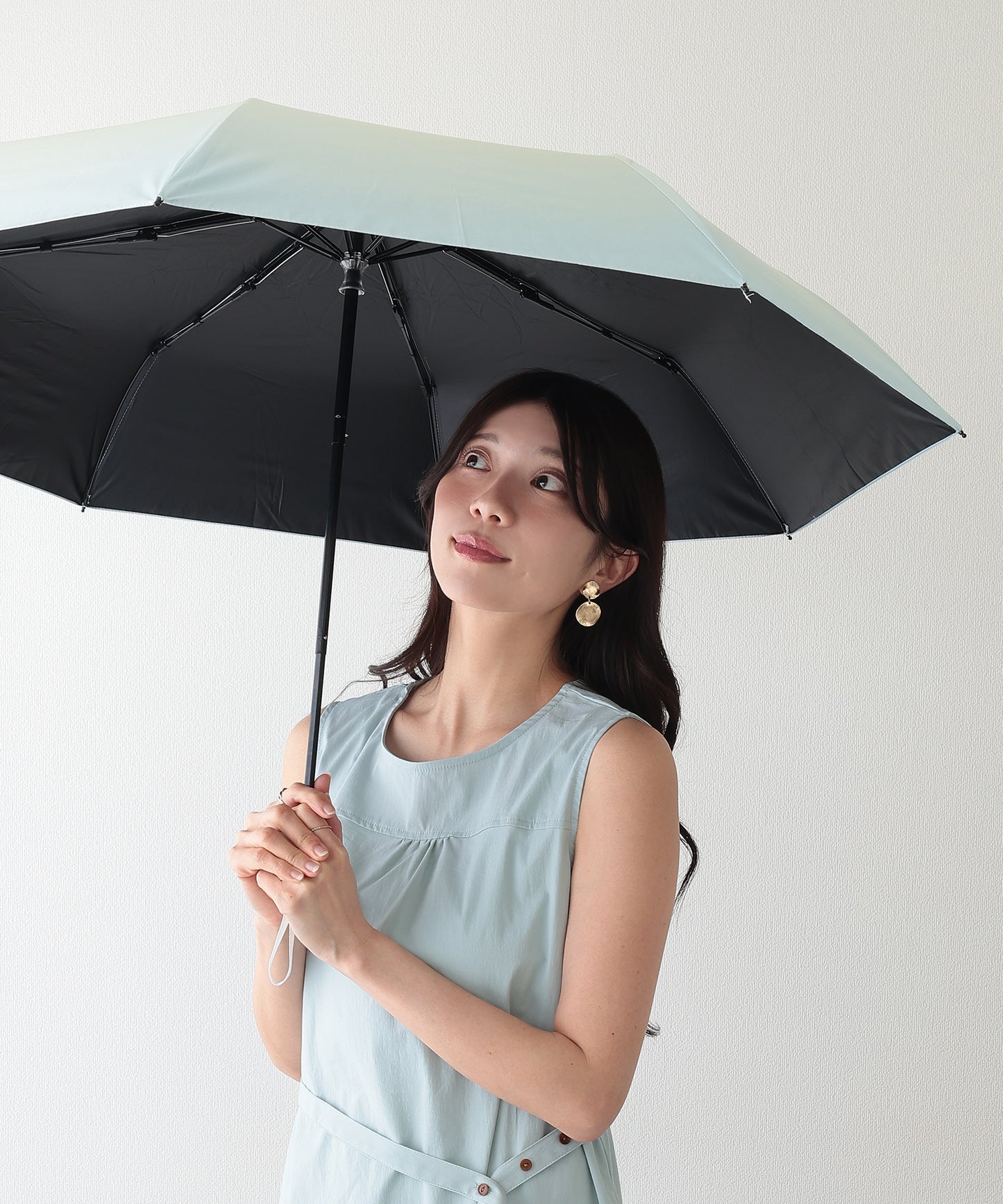 晴雨兼用 シンプル グラデーション 遮光 折りたたみ傘