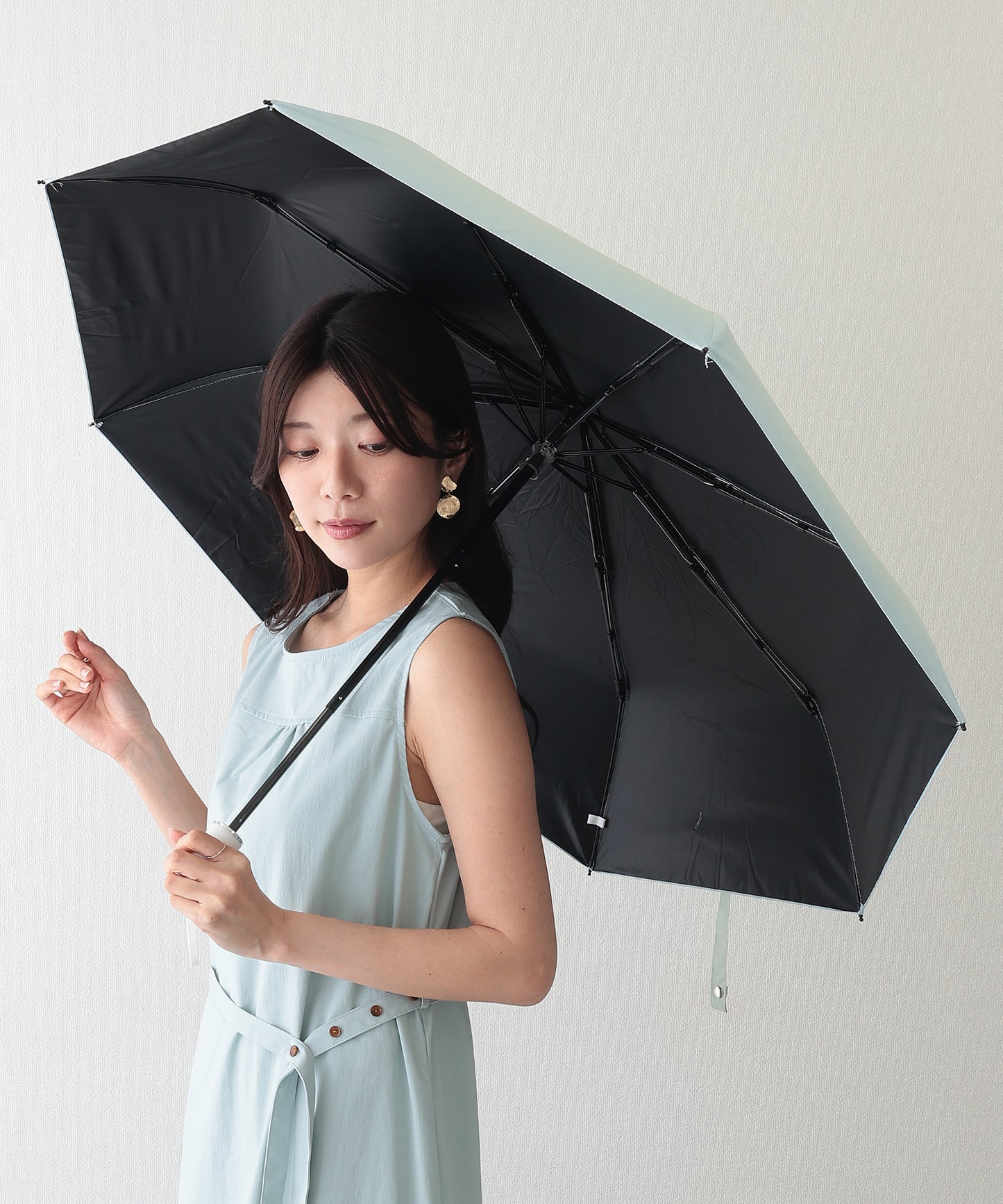 晴雨兼用 シンプル グラデーション 遮光 折りたたみ傘