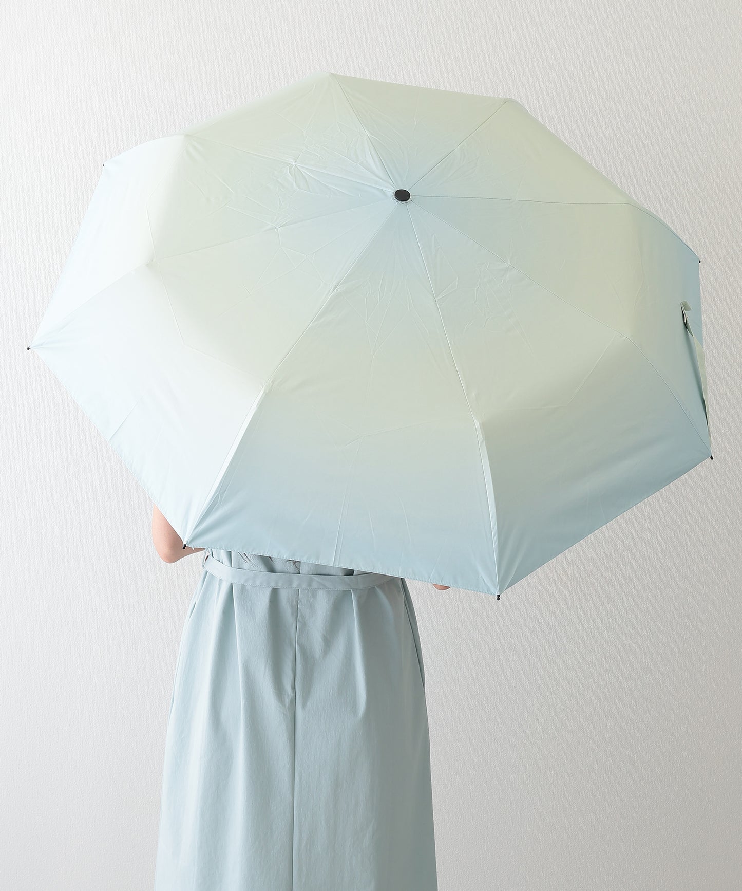 晴雨兼用 シンプル グラデーション 遮光 折りたたみ傘