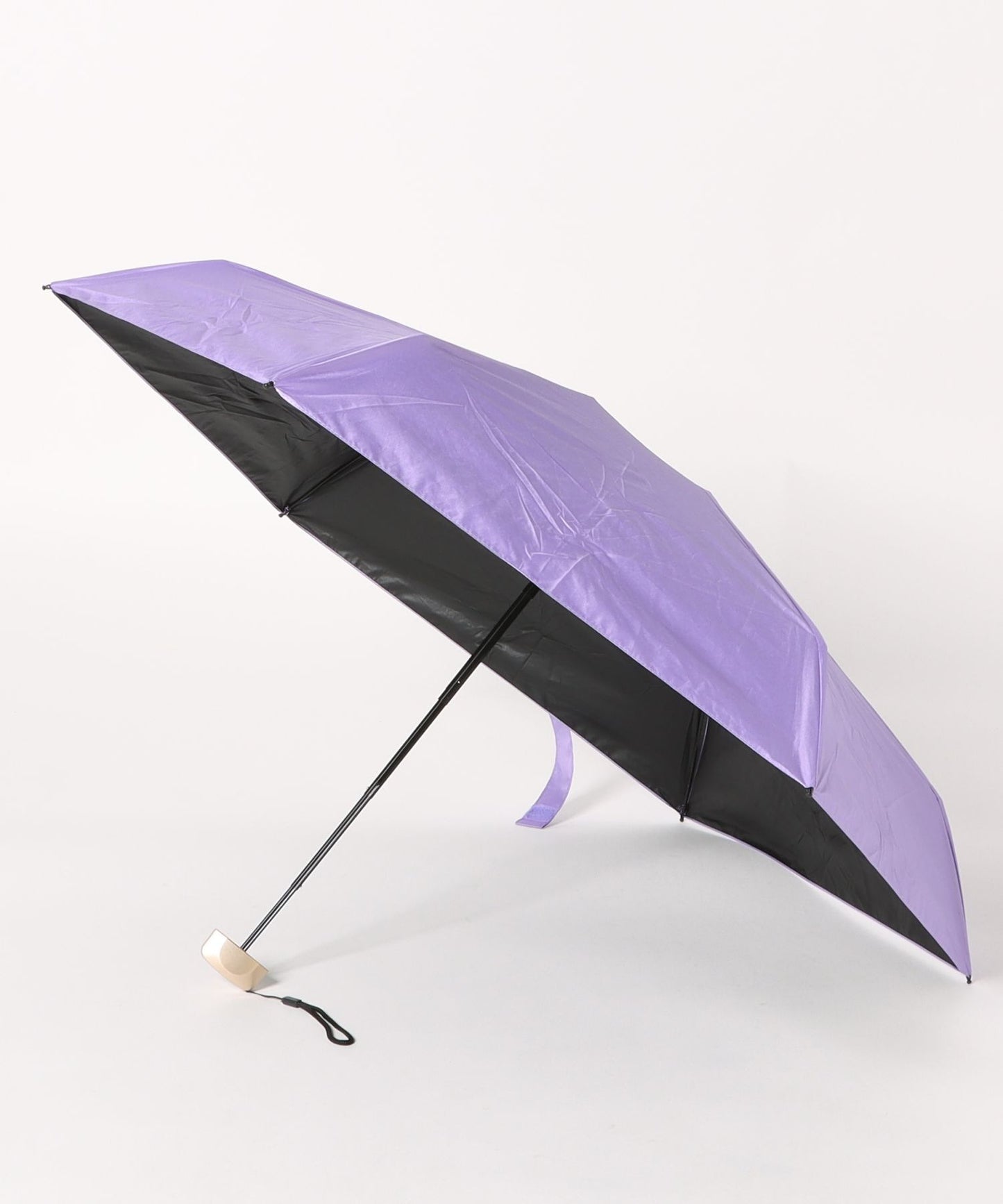 ソリッドカラー 晴雨兼用 ベーシック コンパクト 折りたたみ傘