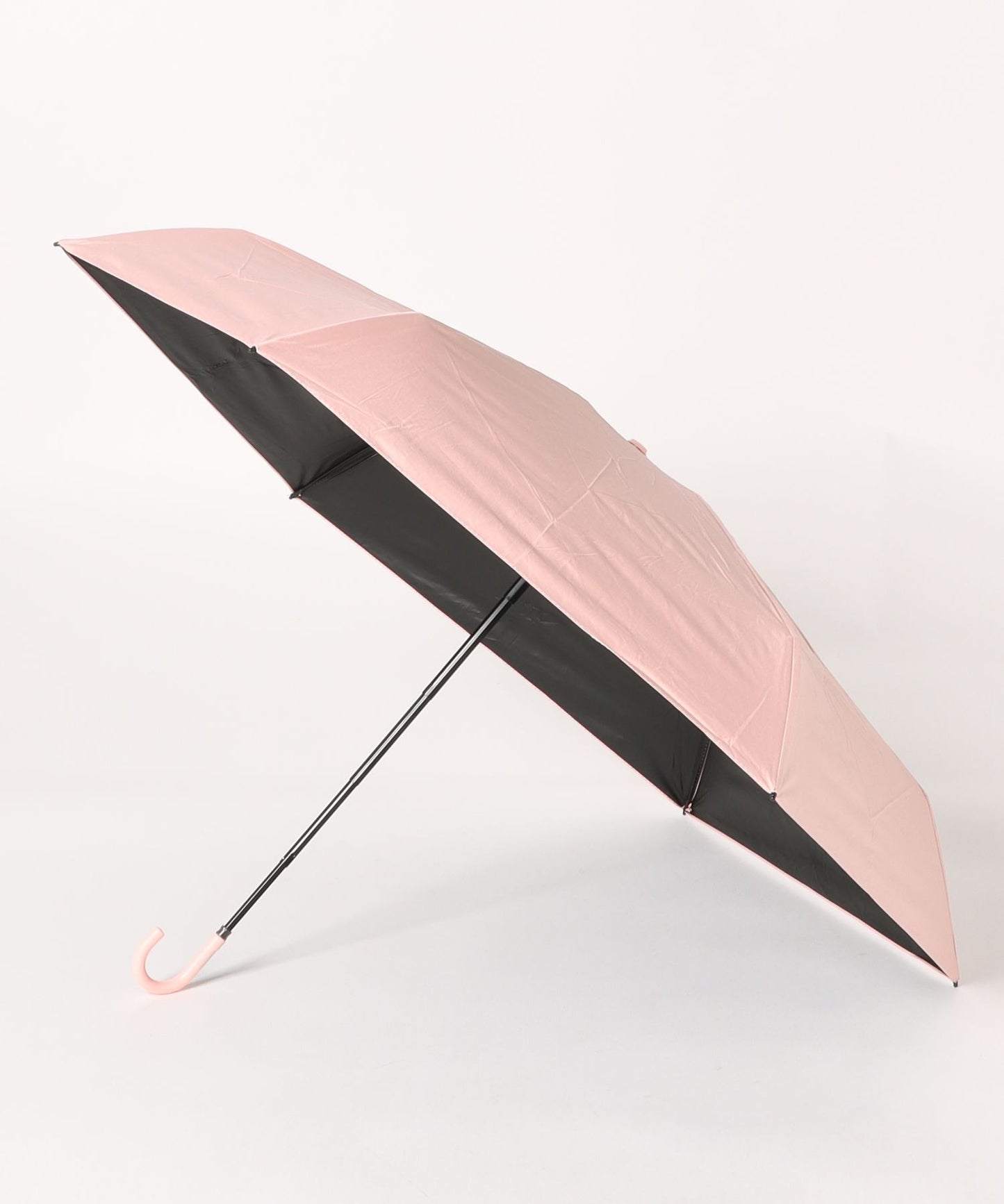 晴雨兼用 ソリッドカラー フック型 コンパクト 折りたたみ傘