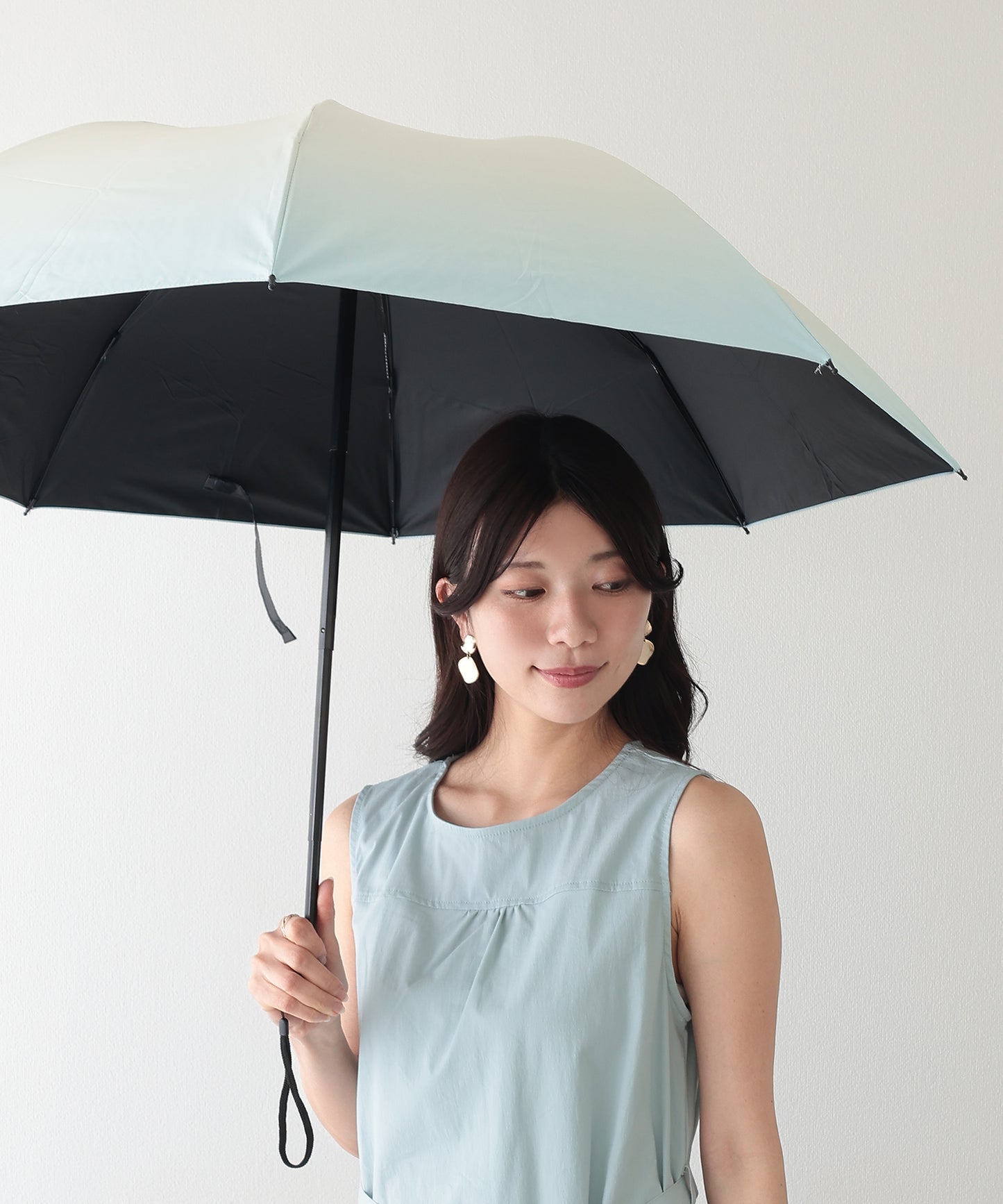 晴雨兼用 カラー グラデーション 遮光 折りたたみ傘