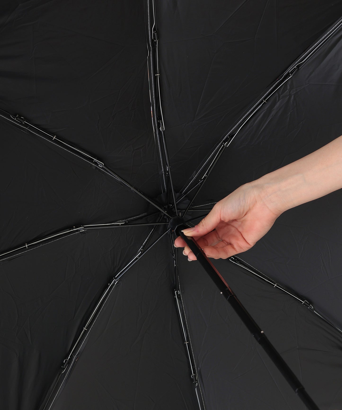 晴雨兼用 レトロ フラワー 遮光 折りたたみ傘