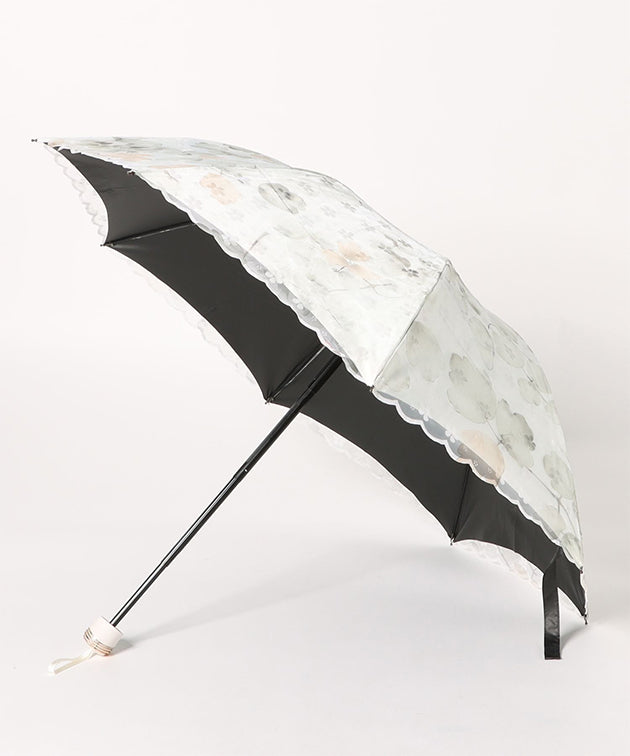 晴雨兼用 レース レイヤード 遮光 折りたたみ傘