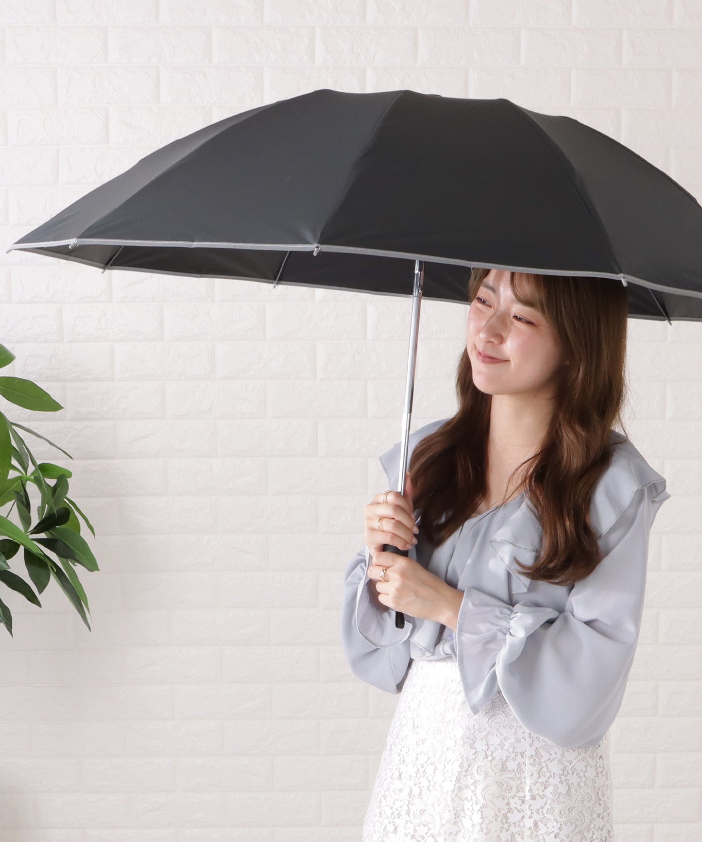 晴雨兼用ラージサイズスタイリッシュ折りたたみ傘