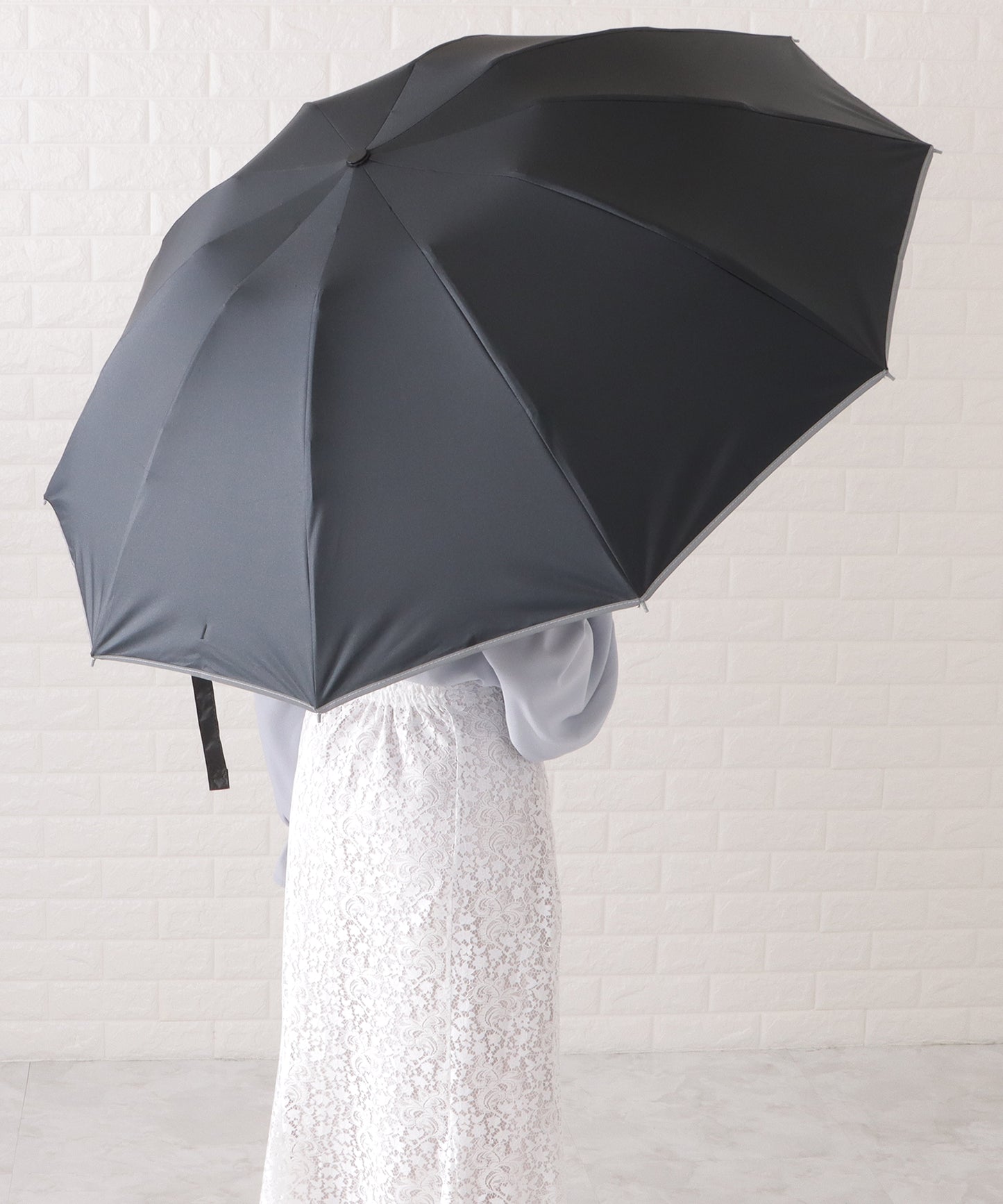 晴雨兼用ラージサイズスタイリッシュ折りたたみ傘