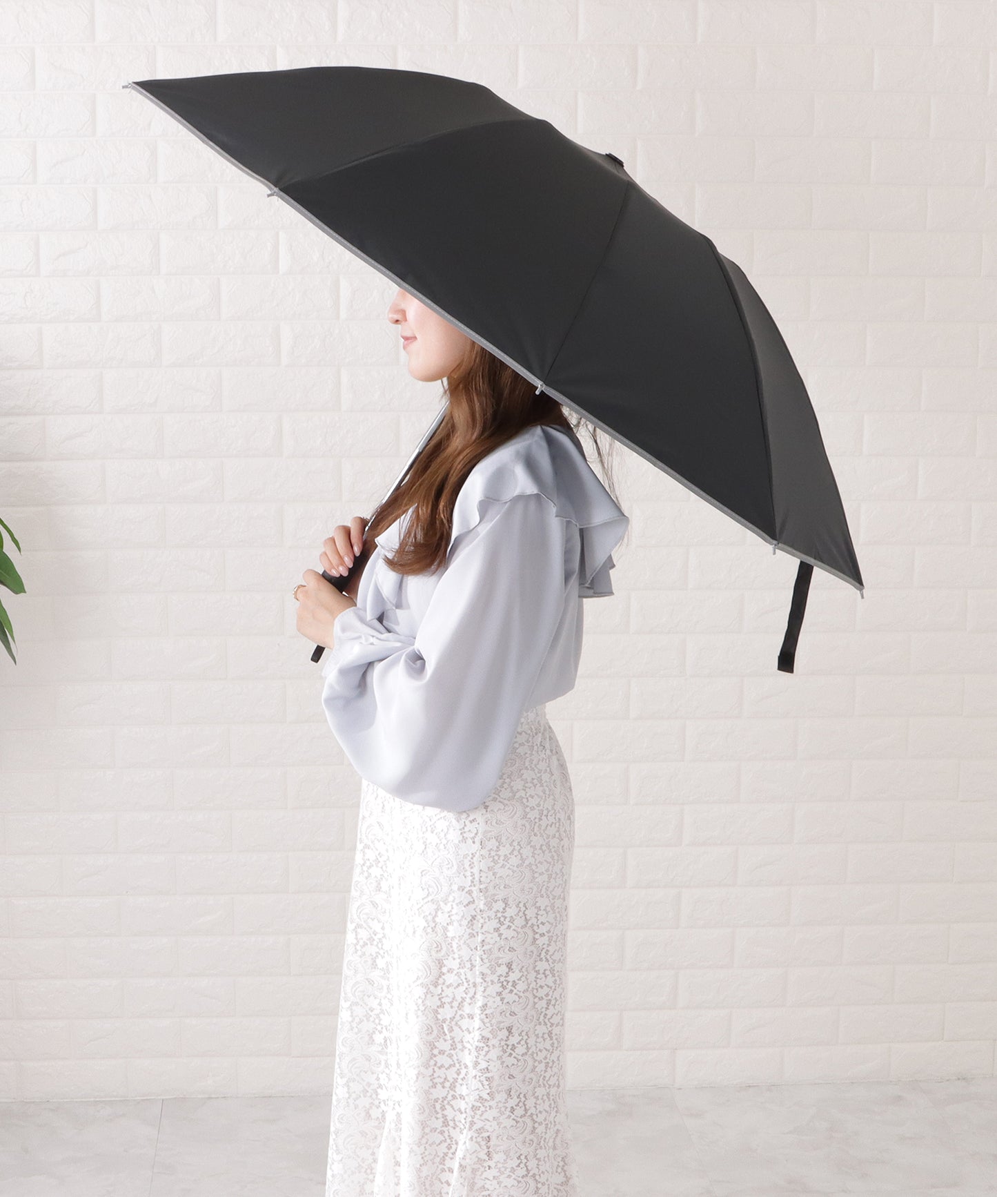 晴雨兼用ラージサイズスタイリッシュ折りたたみ傘