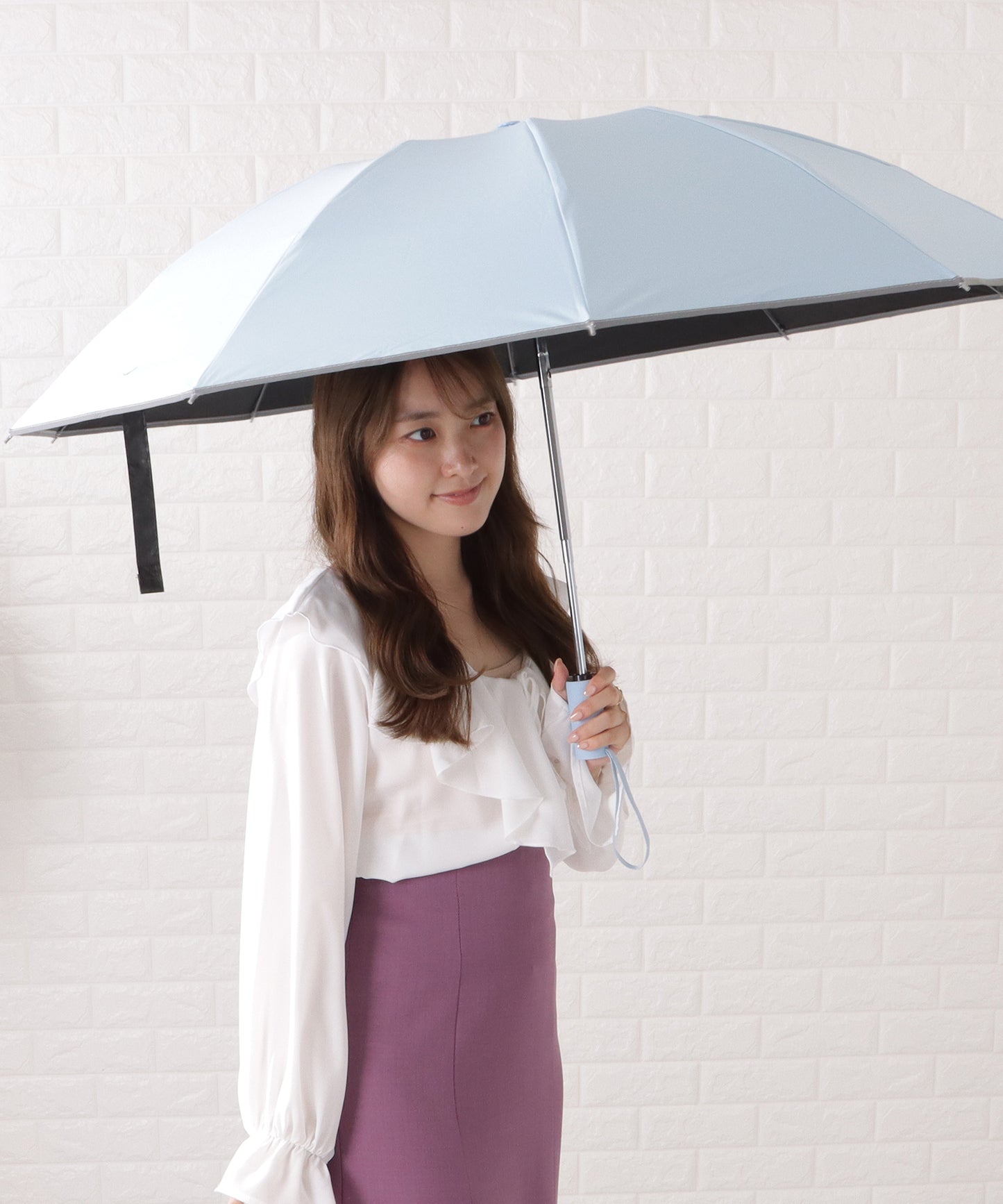 晴雨兼用ラージサイズスタイリッシュ折りたたみ傘