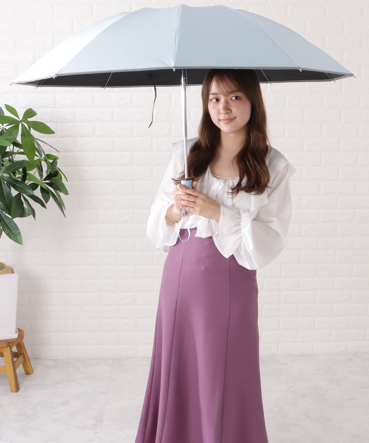 晴雨兼用ラージサイズスタイリッシュ折りたたみ傘