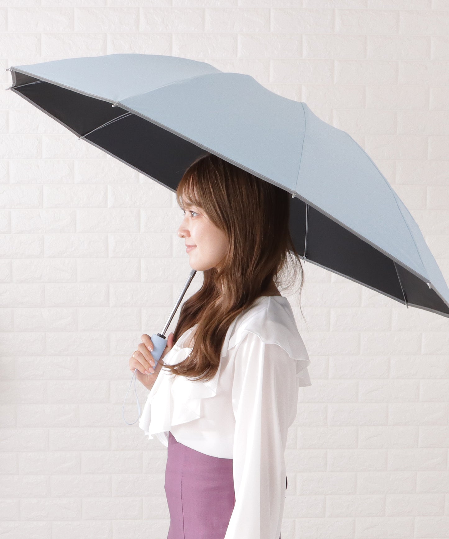 晴雨兼用ラージサイズスタイリッシュ折りたたみ傘