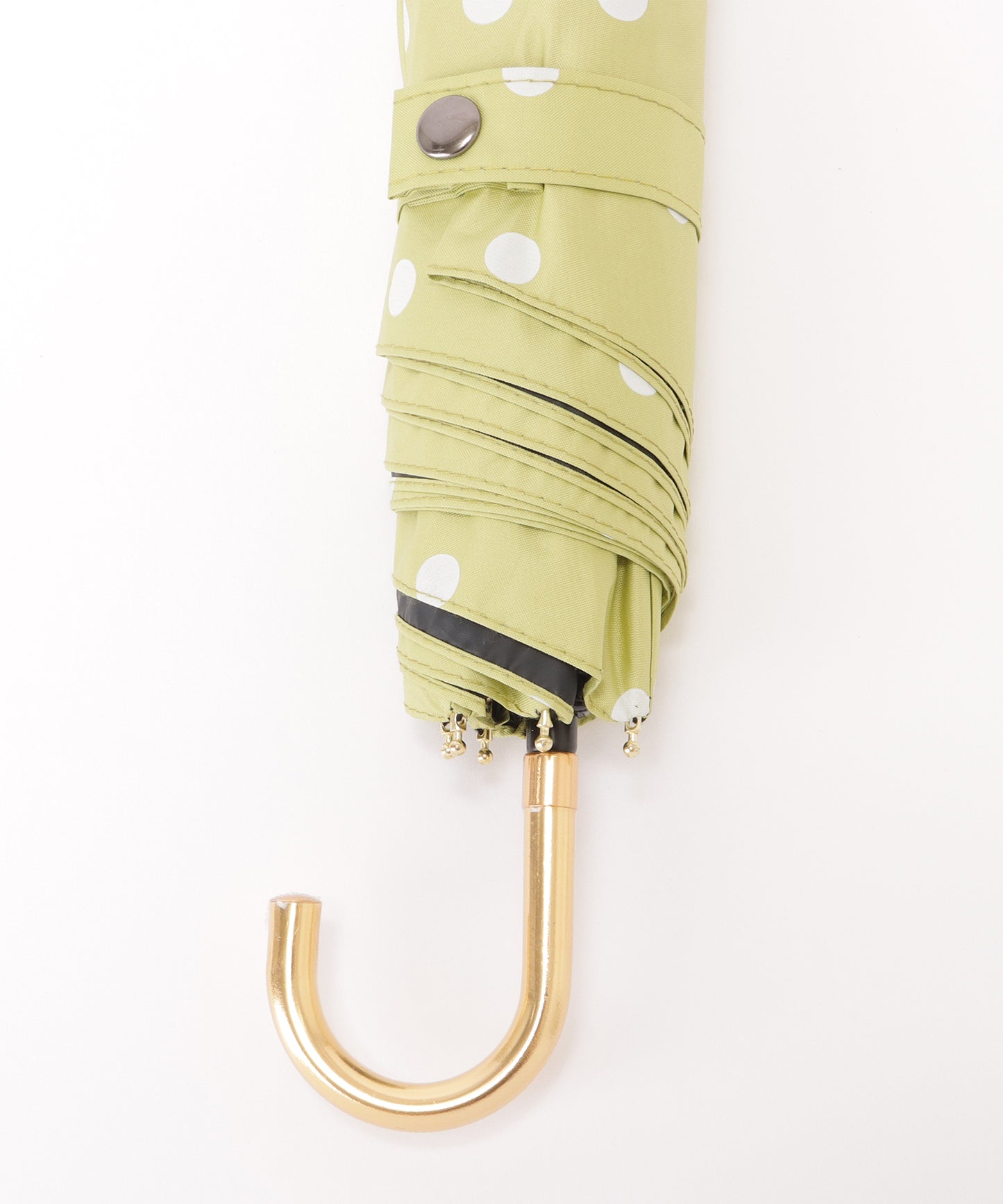 晴雨兼用ドット柄U型ハンドル折りたたみ傘 軽量