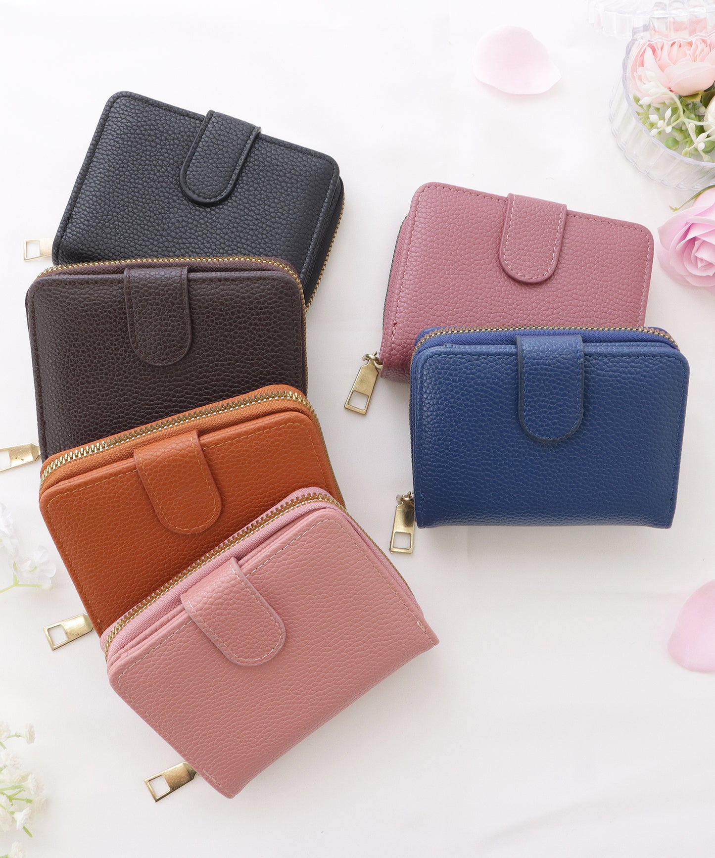 レザー調コンパクトカードケース