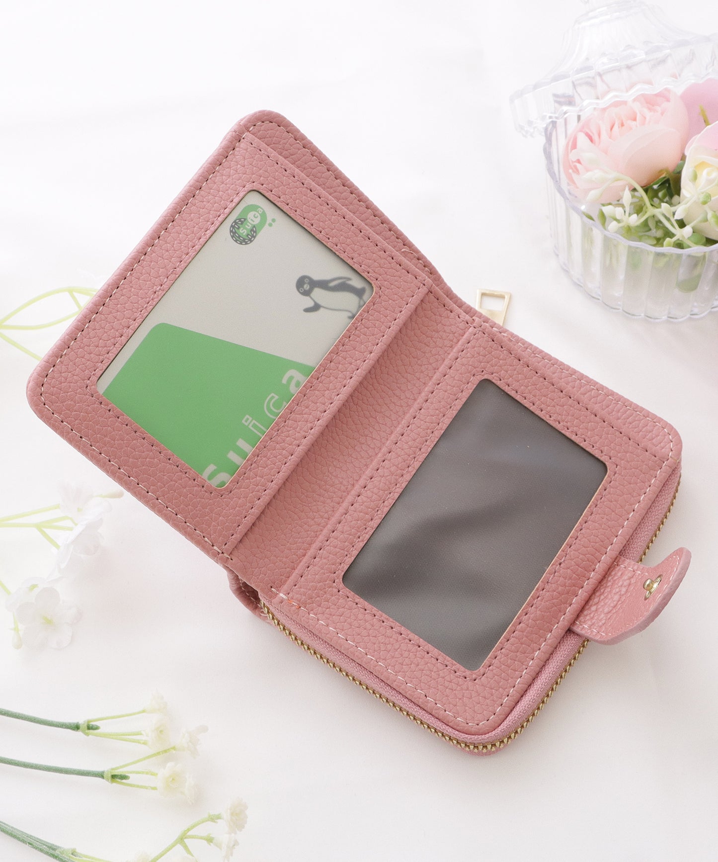 レザー調コンパクトカードケース