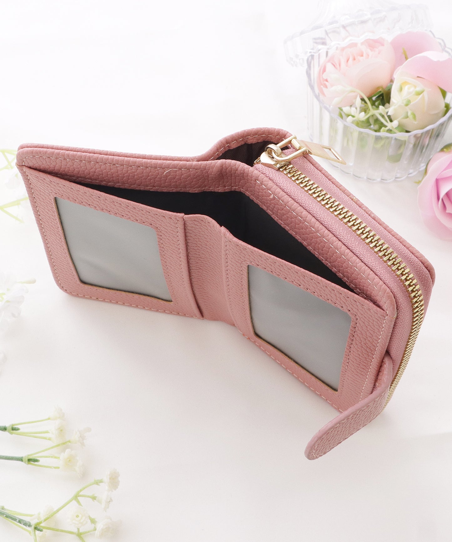 レザー調コンパクトカードケース