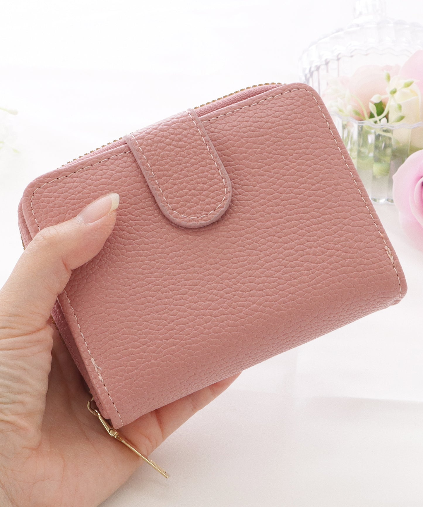 レザー調コンパクトカードケース