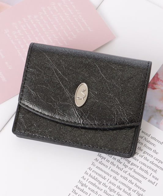 レザー調 メタリック コンパクト カード ケース