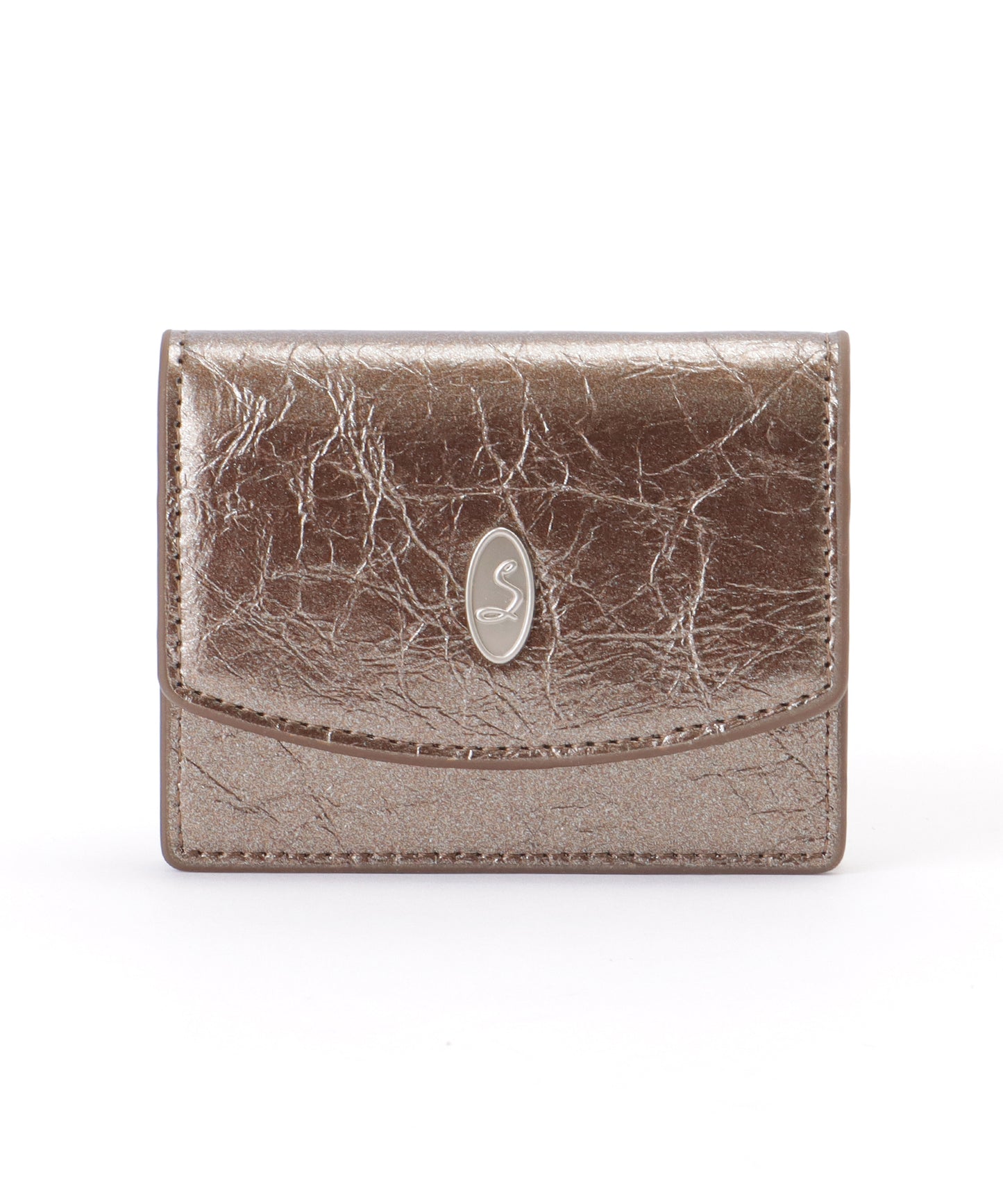 レザー調 メタリック コンパクト カード ケース