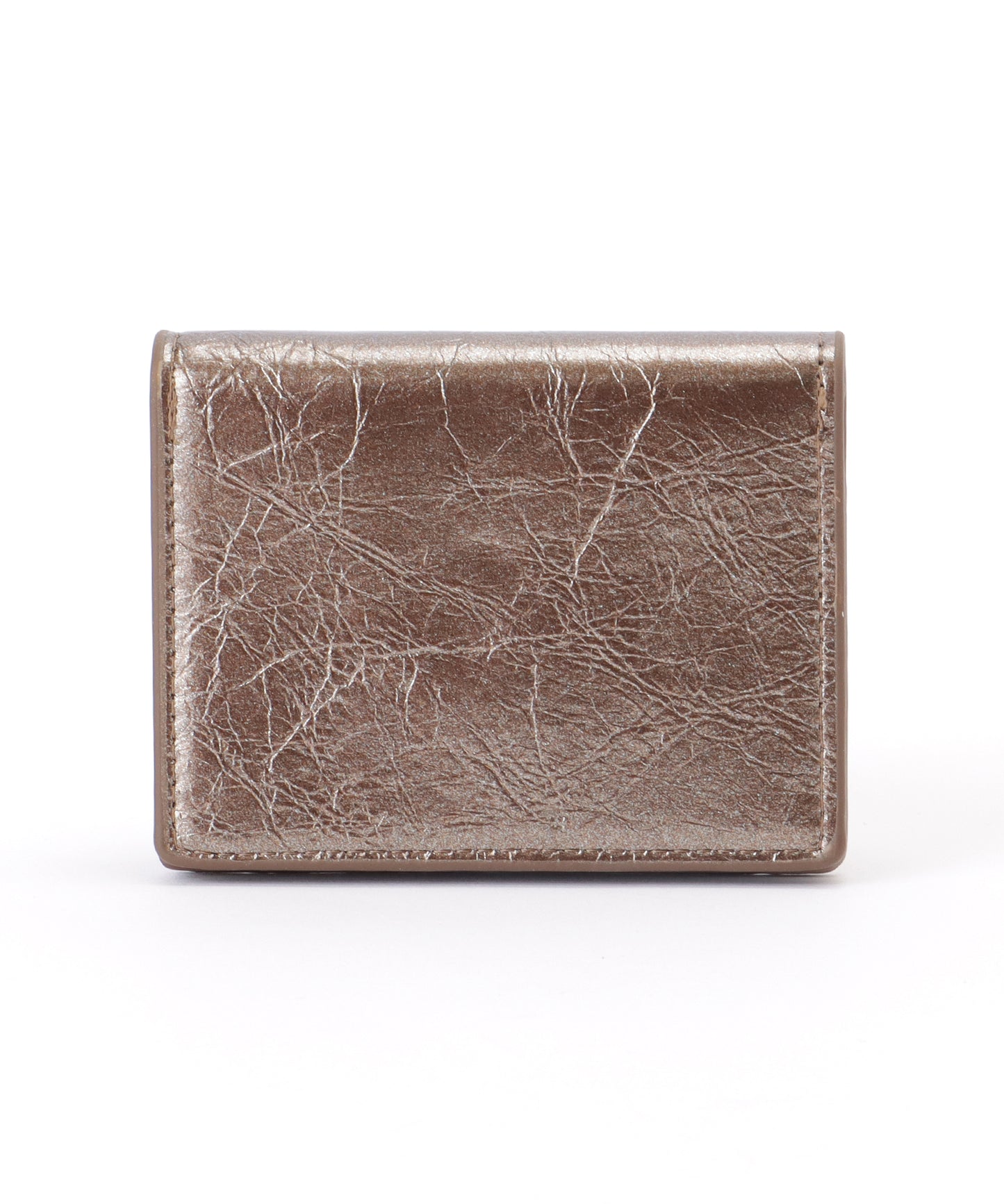 レザー調 メタリック コンパクト カード ケース