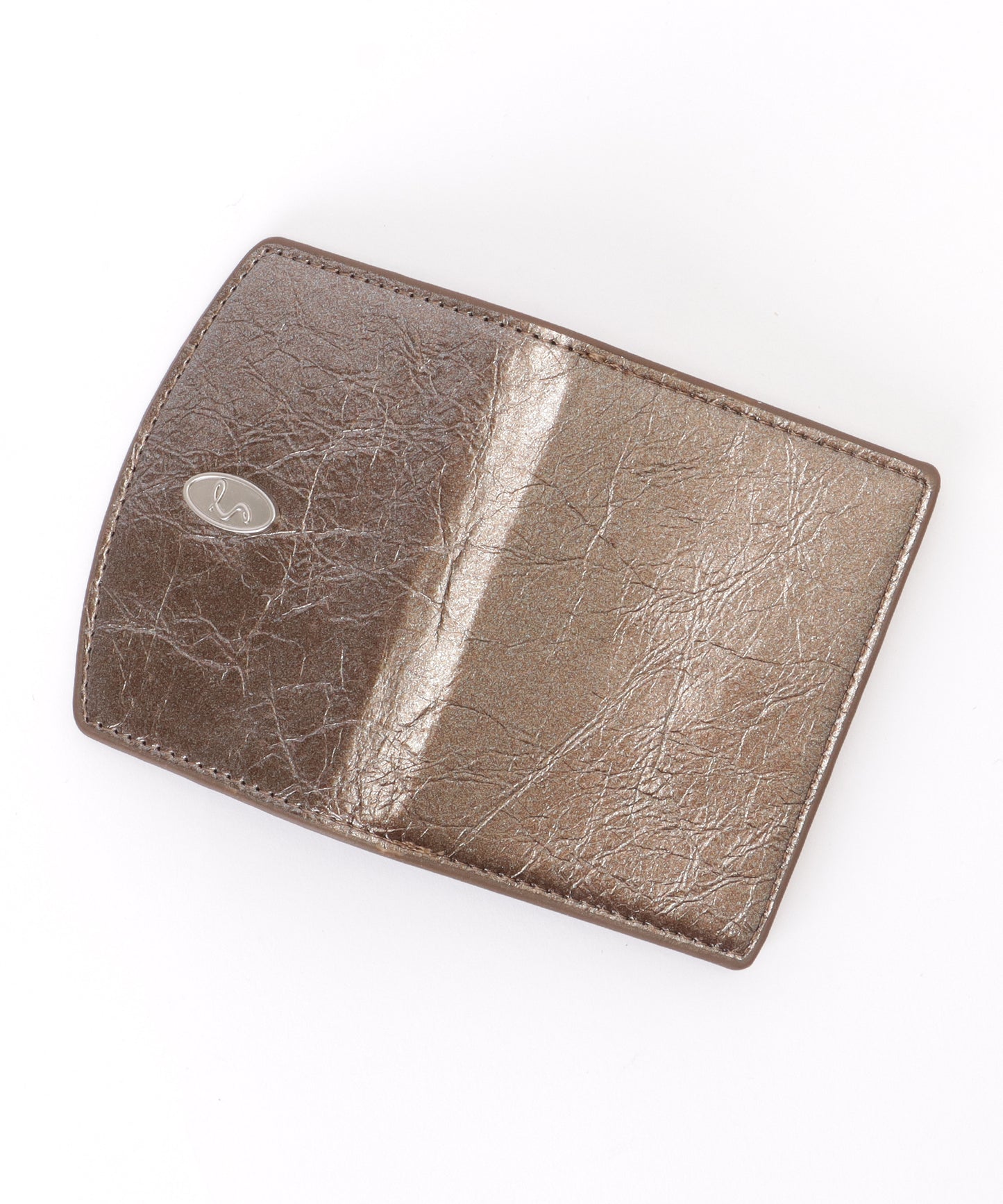 レザー調 メタリック コンパクト カード ケース