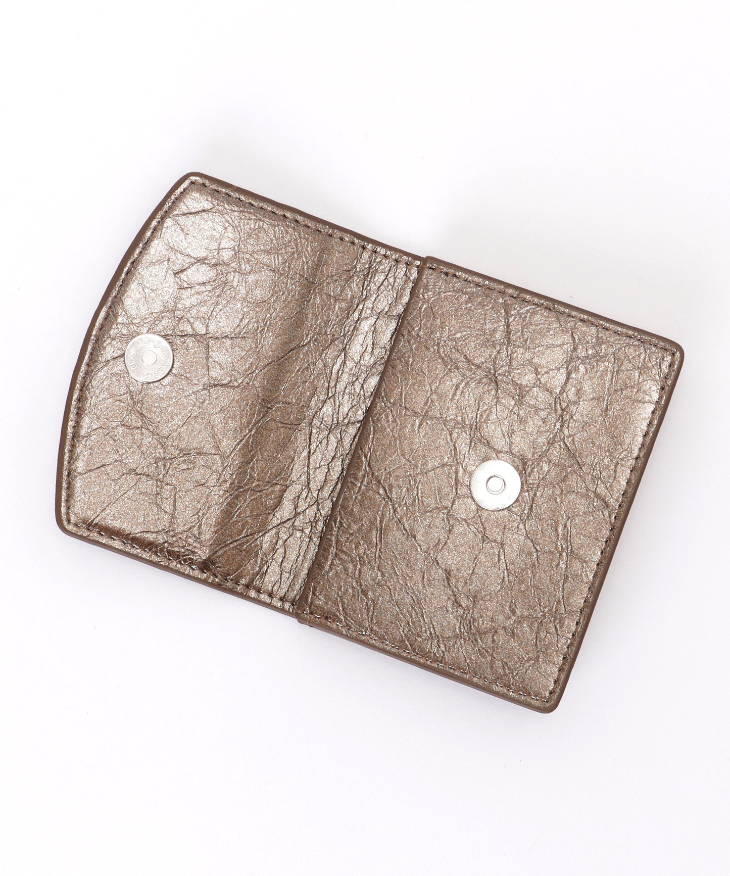 レザー調 メタリック コンパクト カード ケース