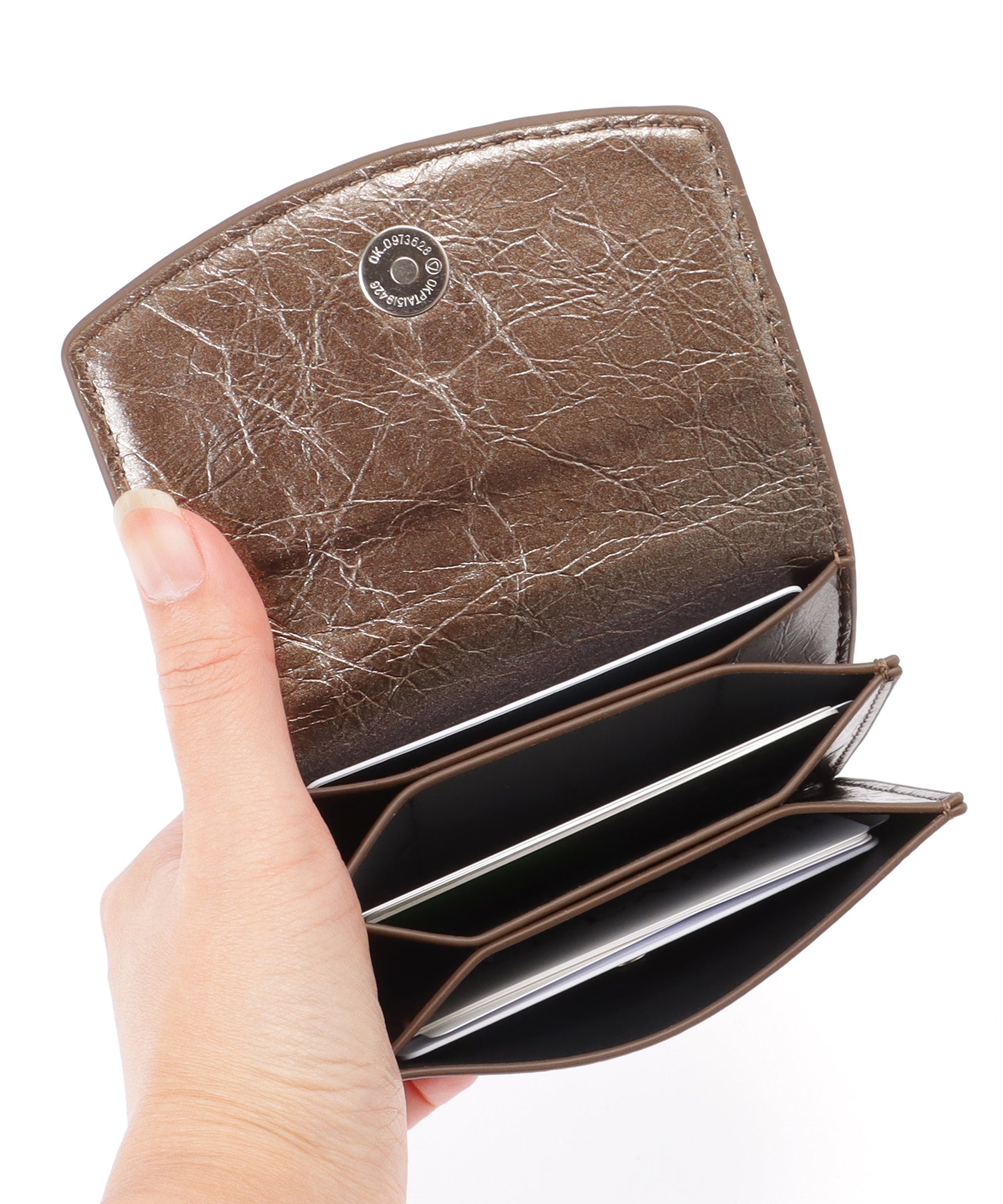 レザー調 メタリック コンパクト カード ケース