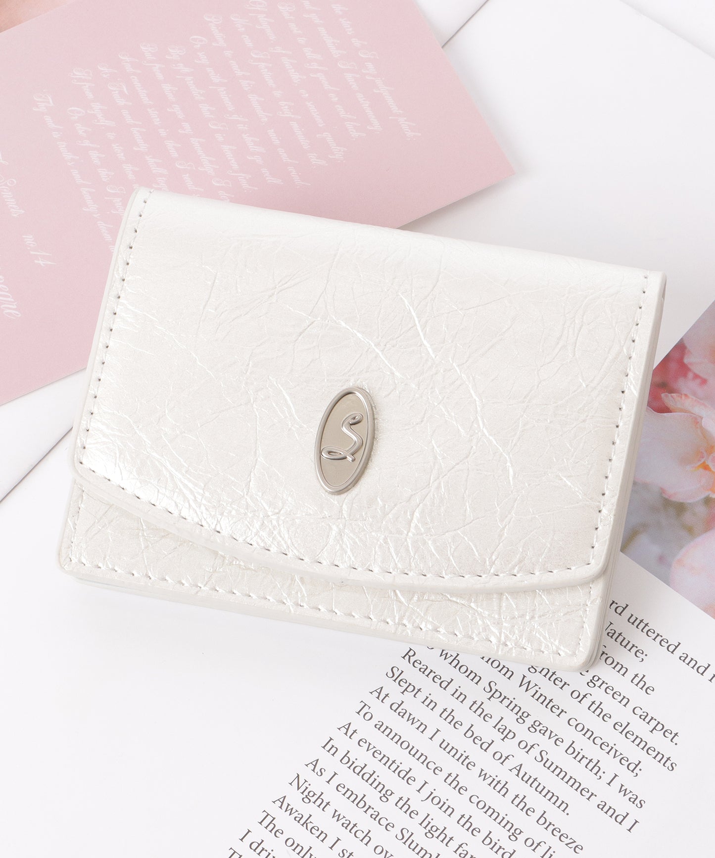 レザー調 メタリック コンパクト カード ケース