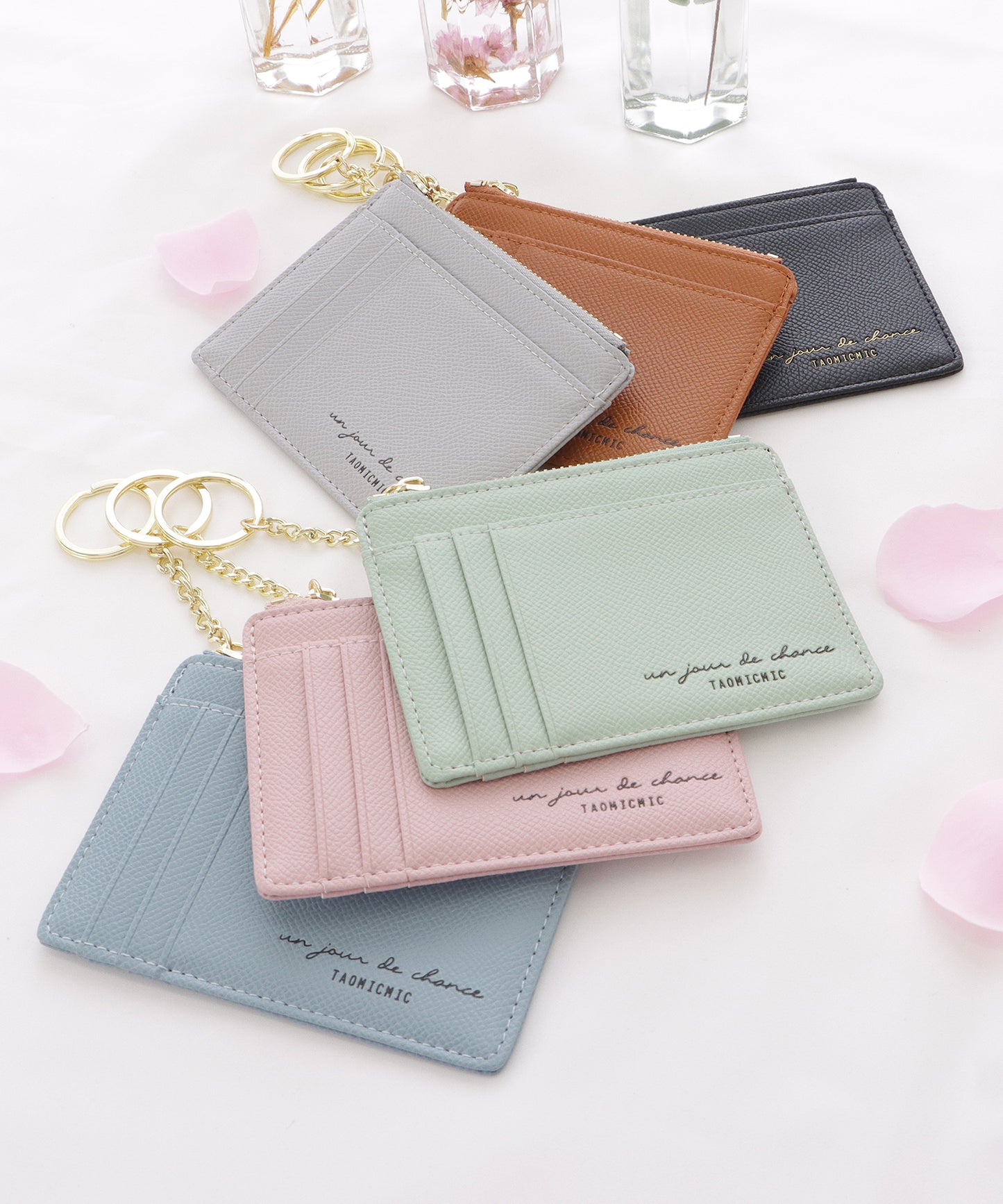 キーリング付きスリムカードケース