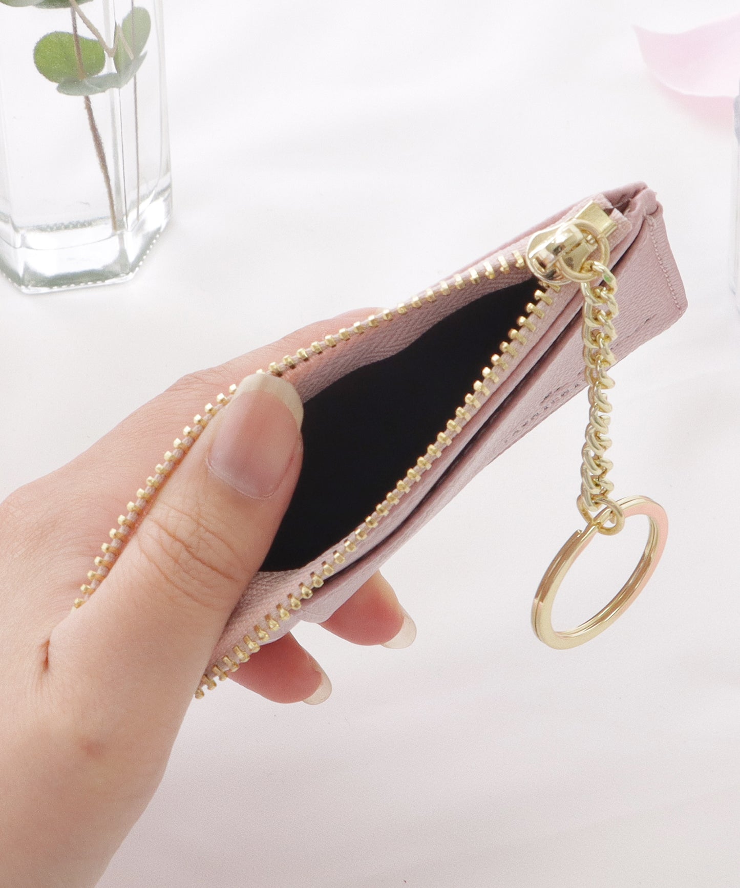 キーリング付きスリムカードケース