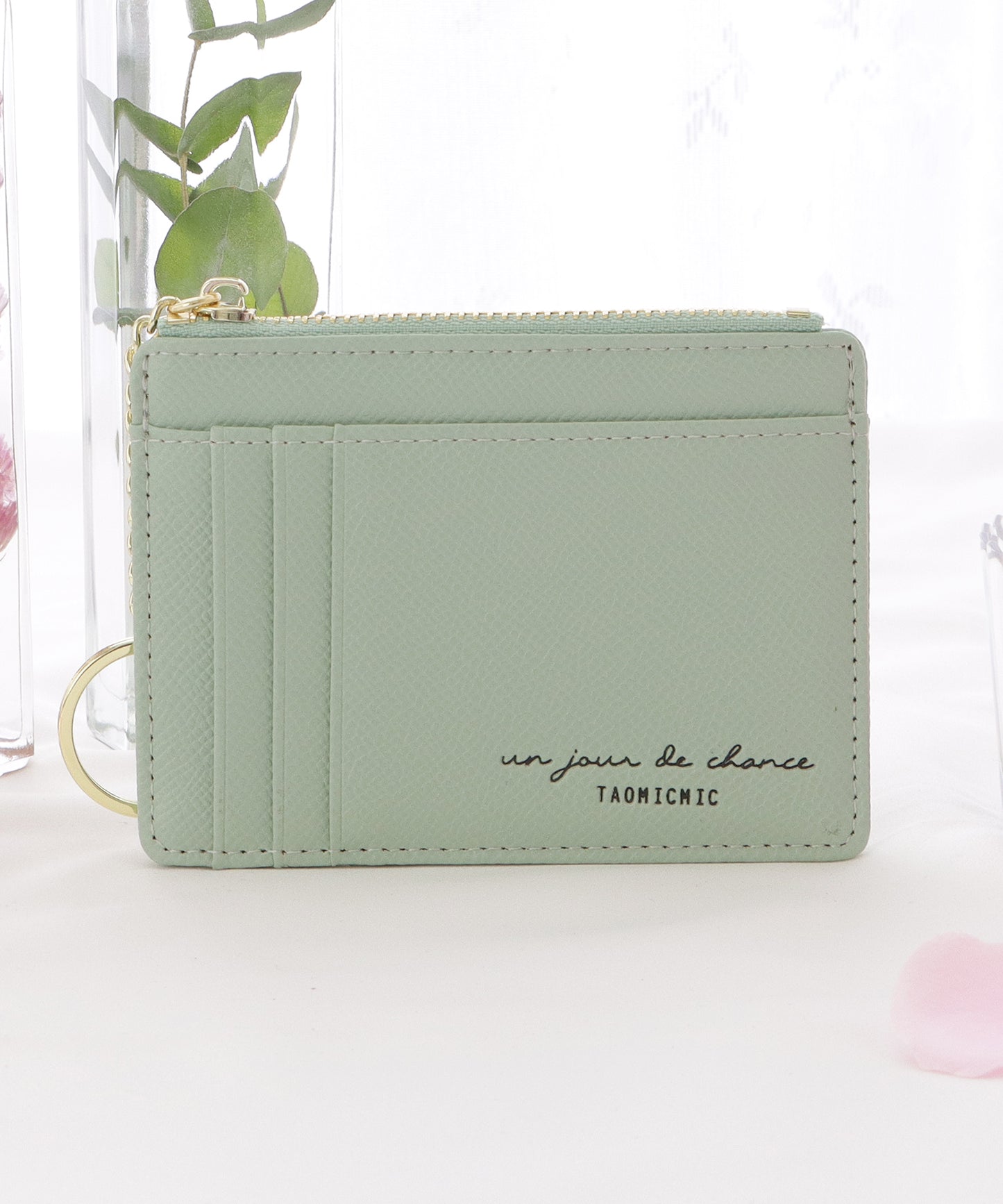 キーリング付きスリムカードケース