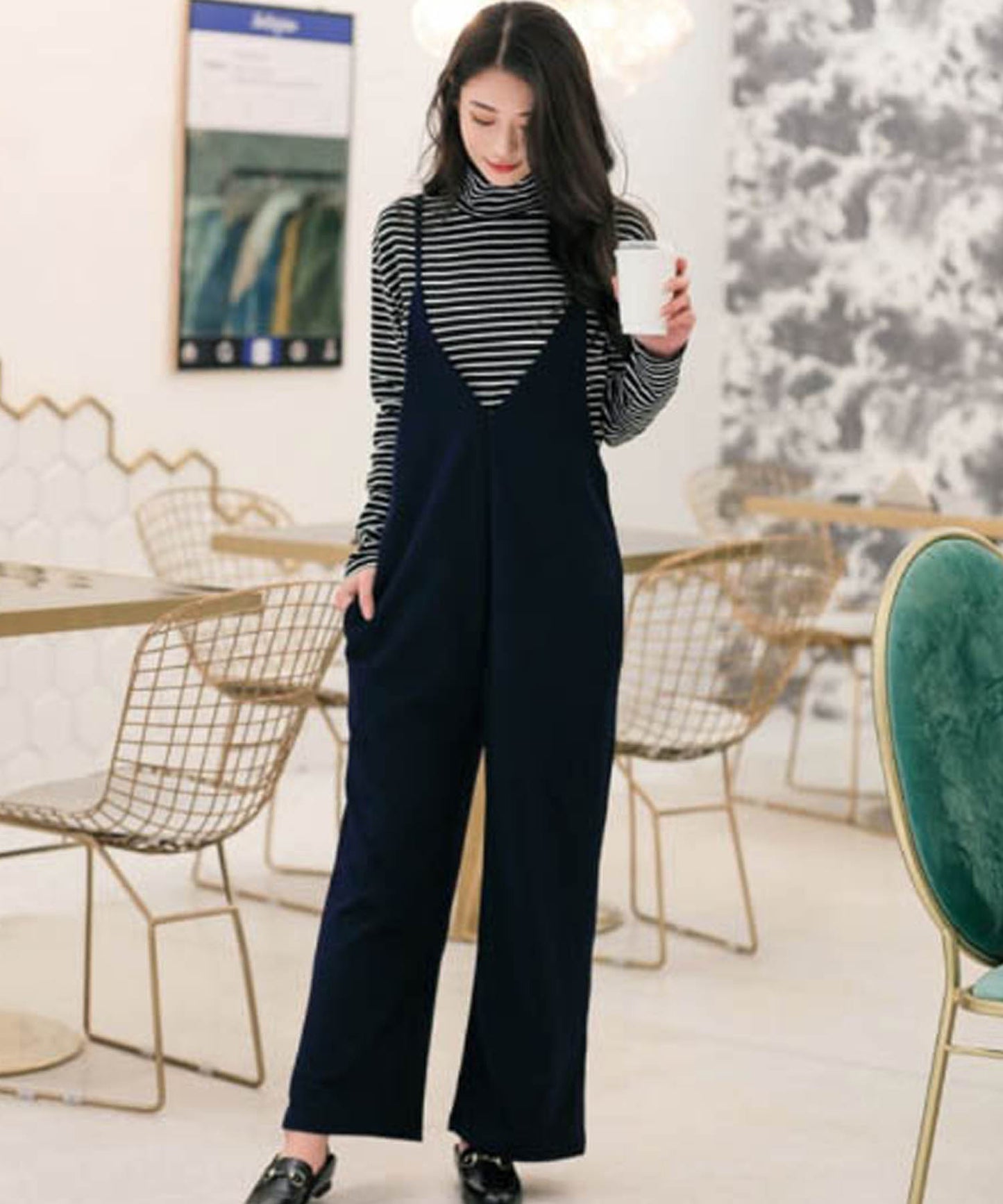 ゆったりサロペット オールインワン・パンツ