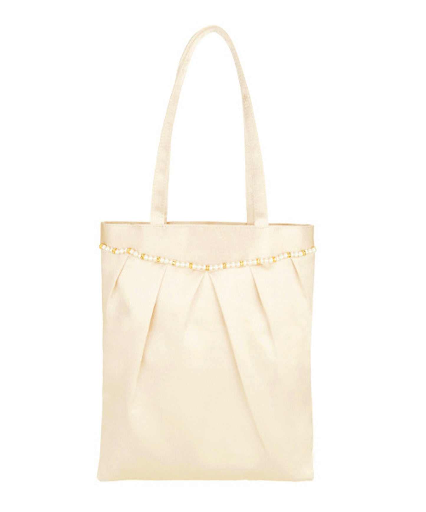 タック付きサテンパーティーバッグ