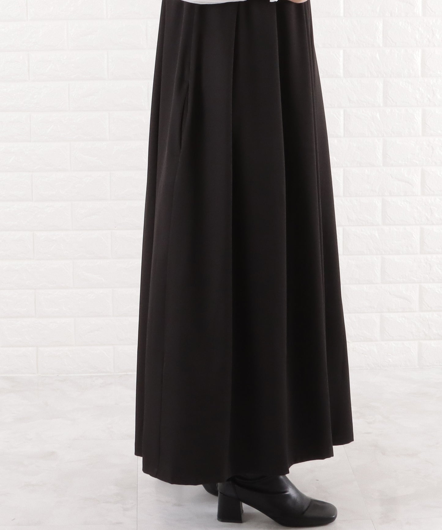 深Vネック ロング ジャンパースカート