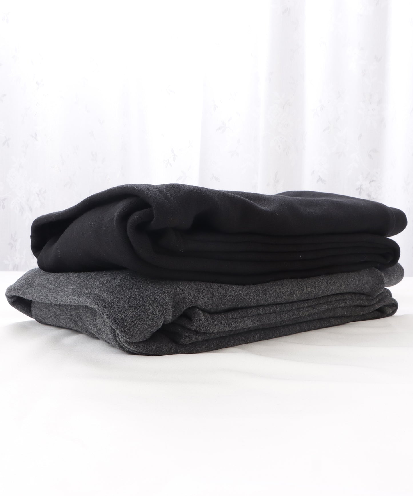 スカート付きフェイクレイヤードレギンス