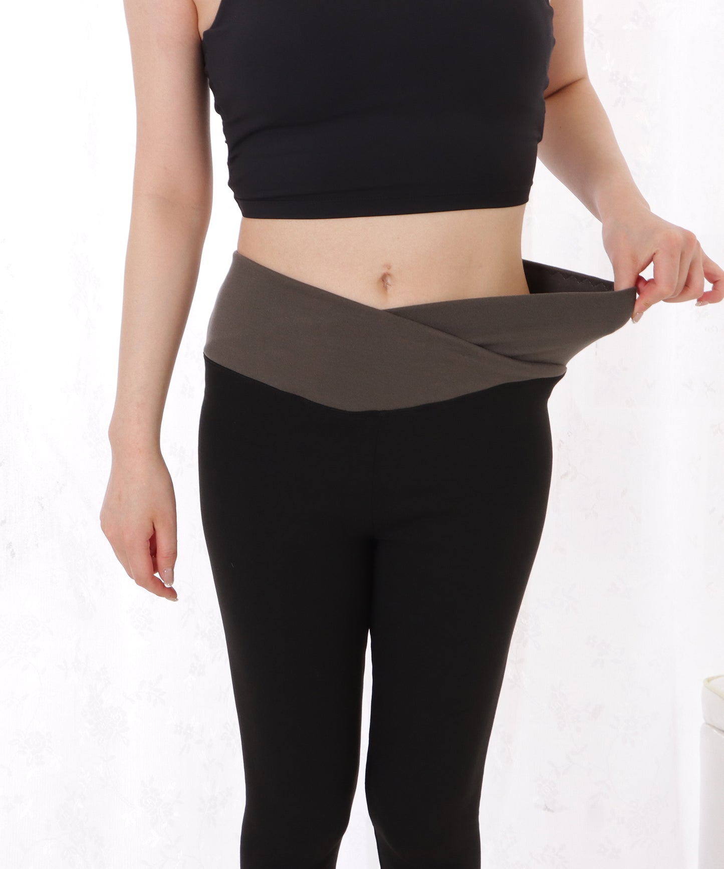 あったか保温クロスデザインレギンス