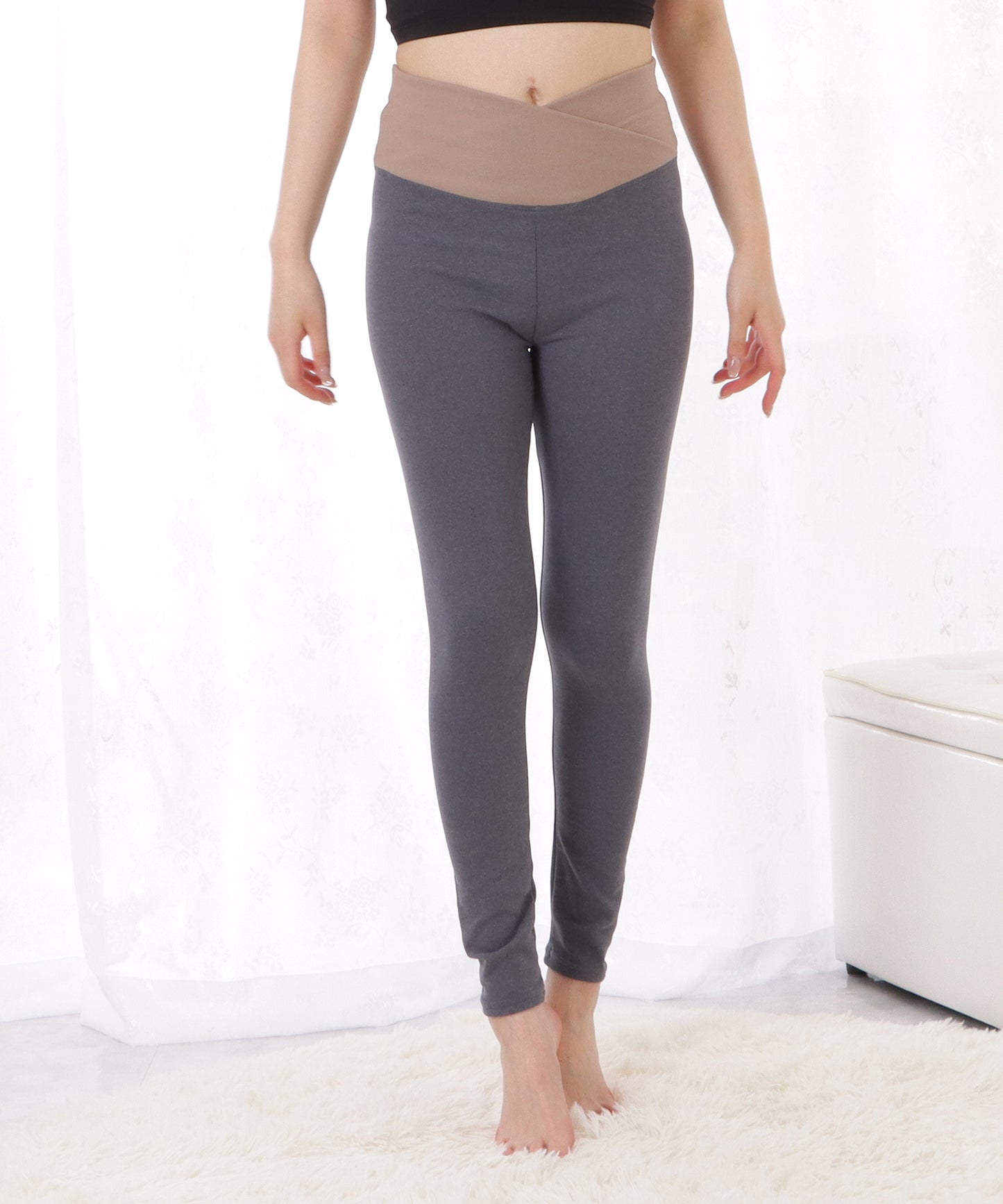 あったか保温クロスデザインレギンス