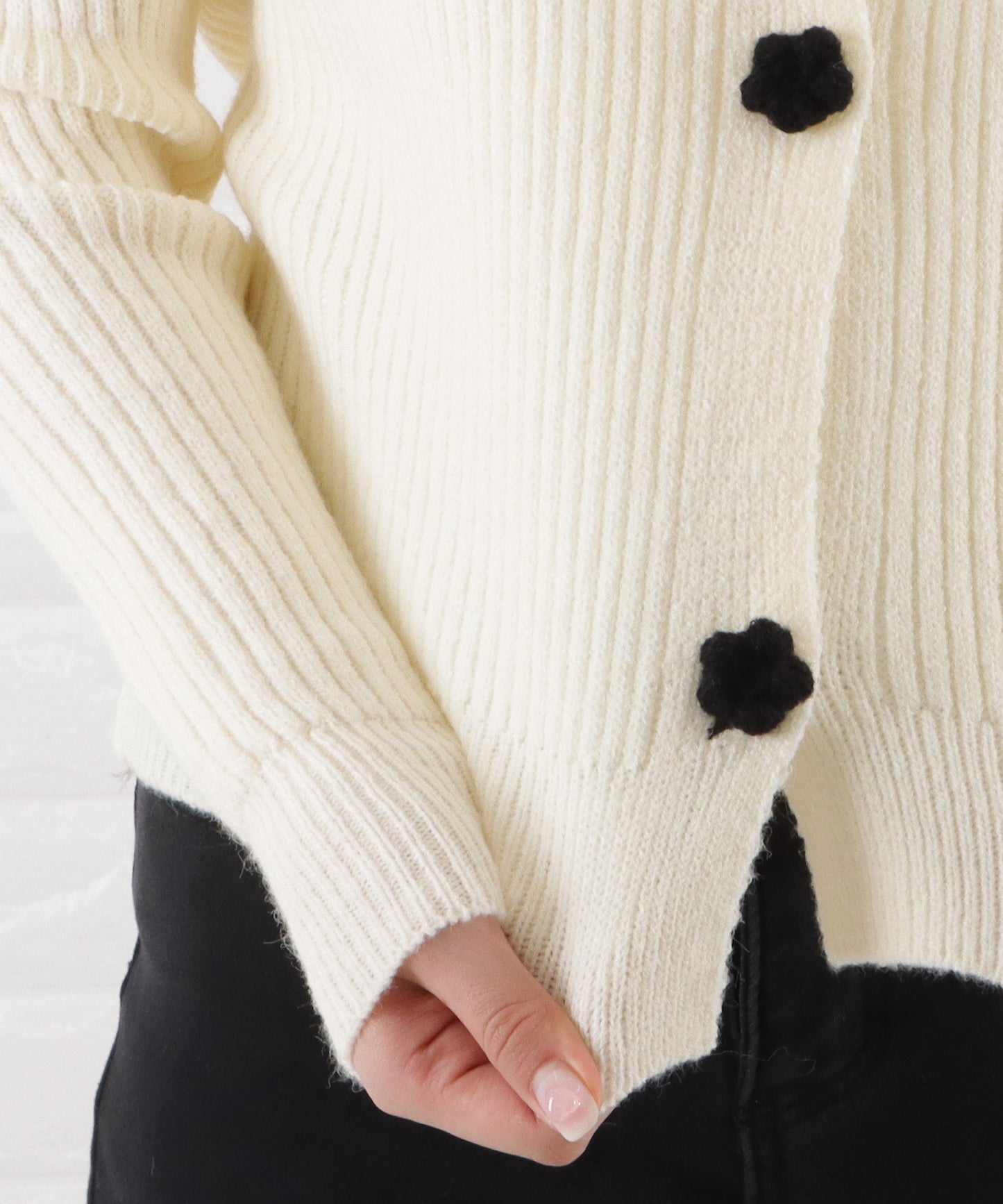 2way襟付きニットカーディガン