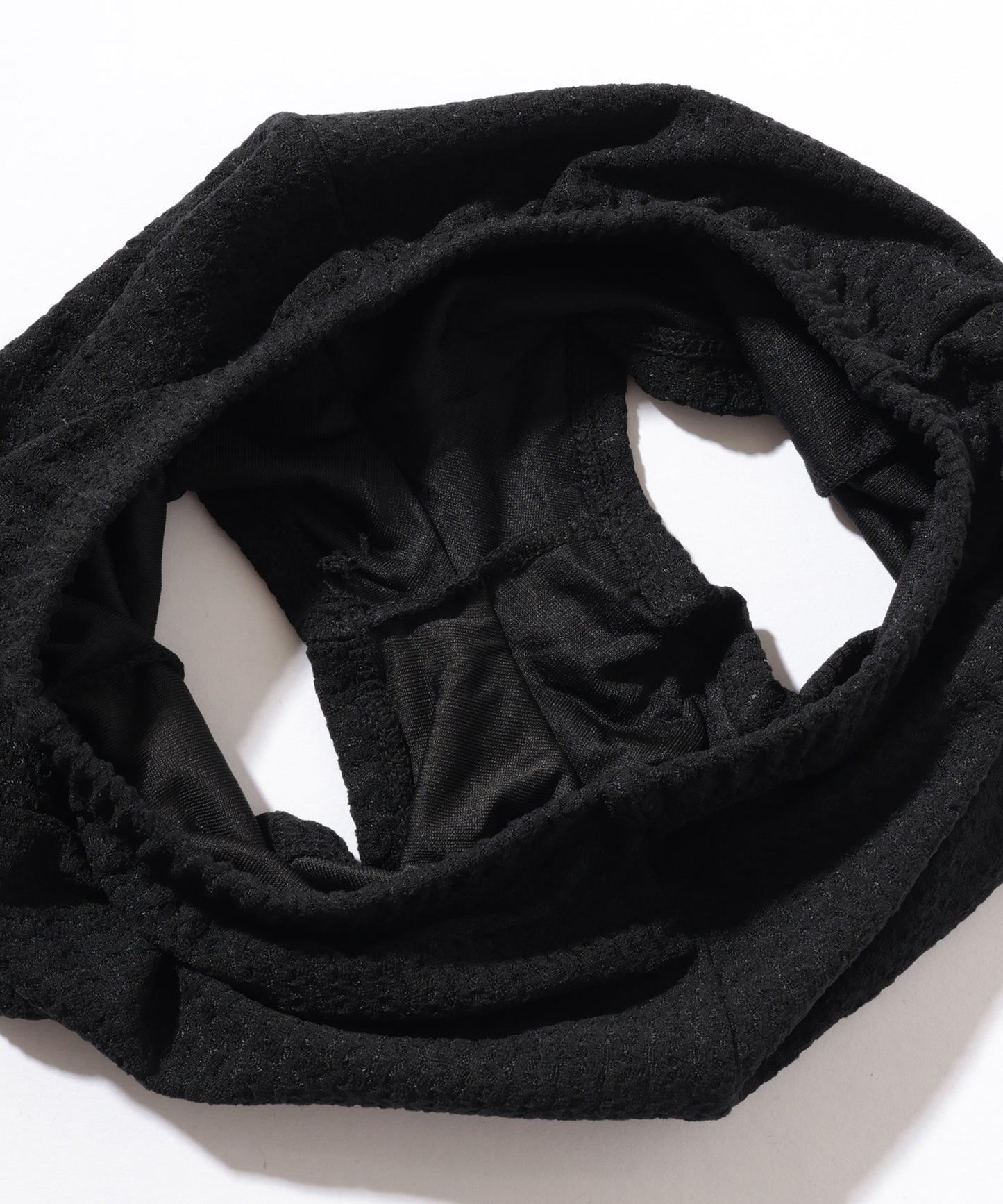 【2点セット】異素材 シアー ラッフルフリル ワンピース ショーツ付き セパレート水着