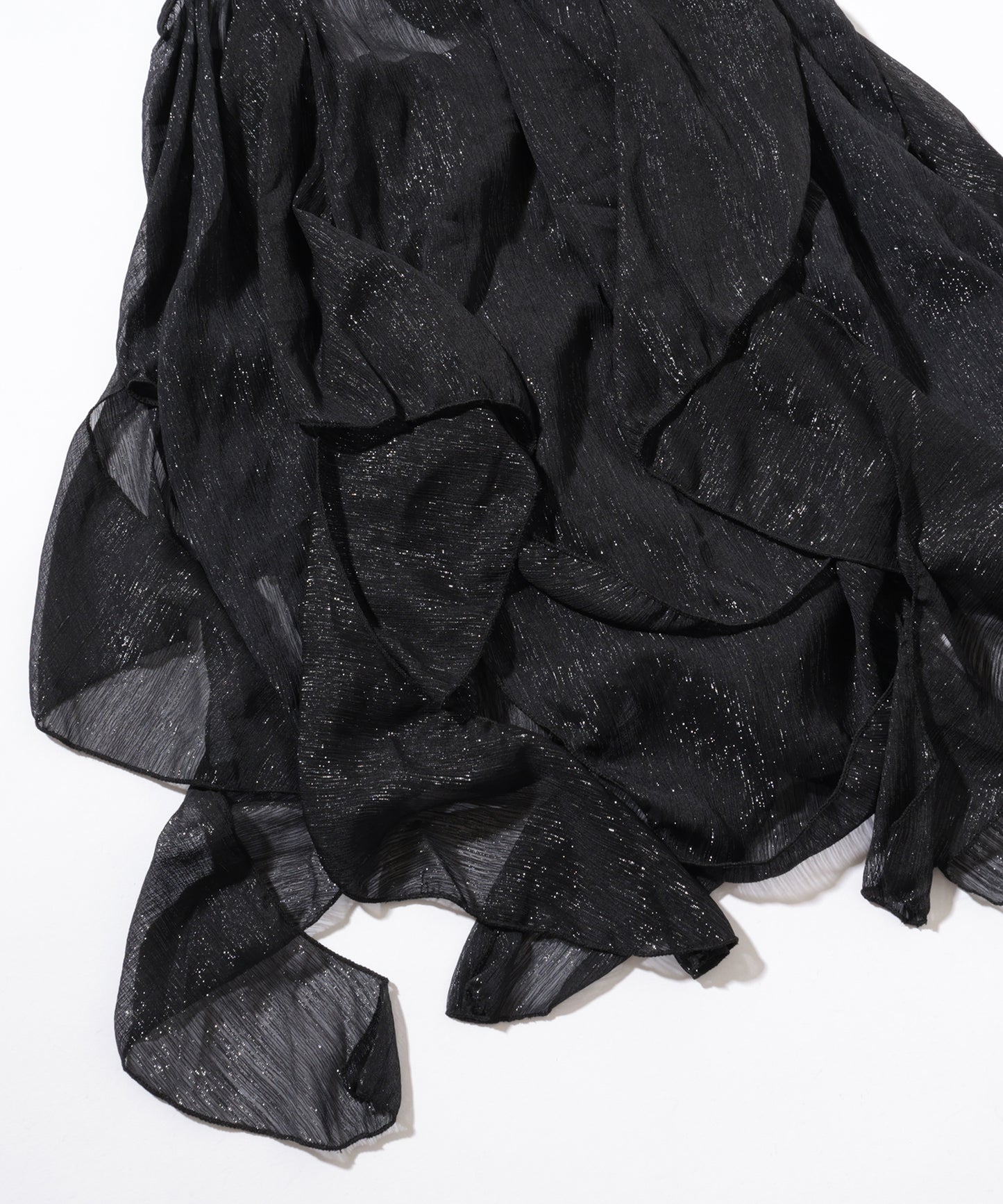 【2点セット】異素材 シアー ラッフルフリル ワンピース ショーツ付き セパレート水着