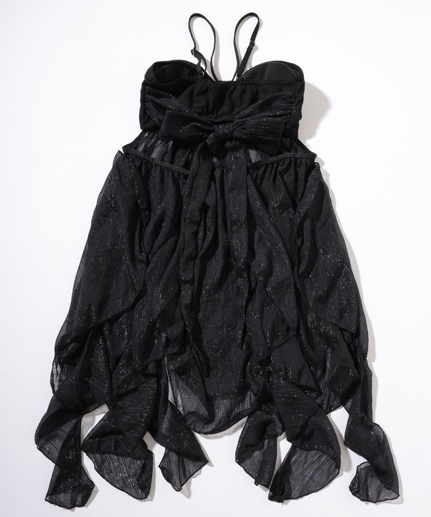 【2点セット】異素材 シアー ラッフルフリル ワンピース ショーツ付き セパレート水着