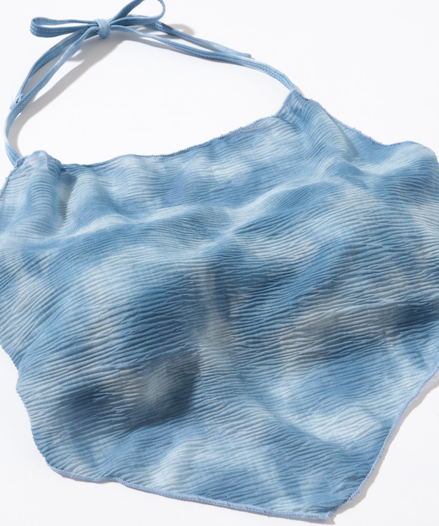 【3点セット】マーブル柄 ホルターネック ドローストリング セパレート 水着