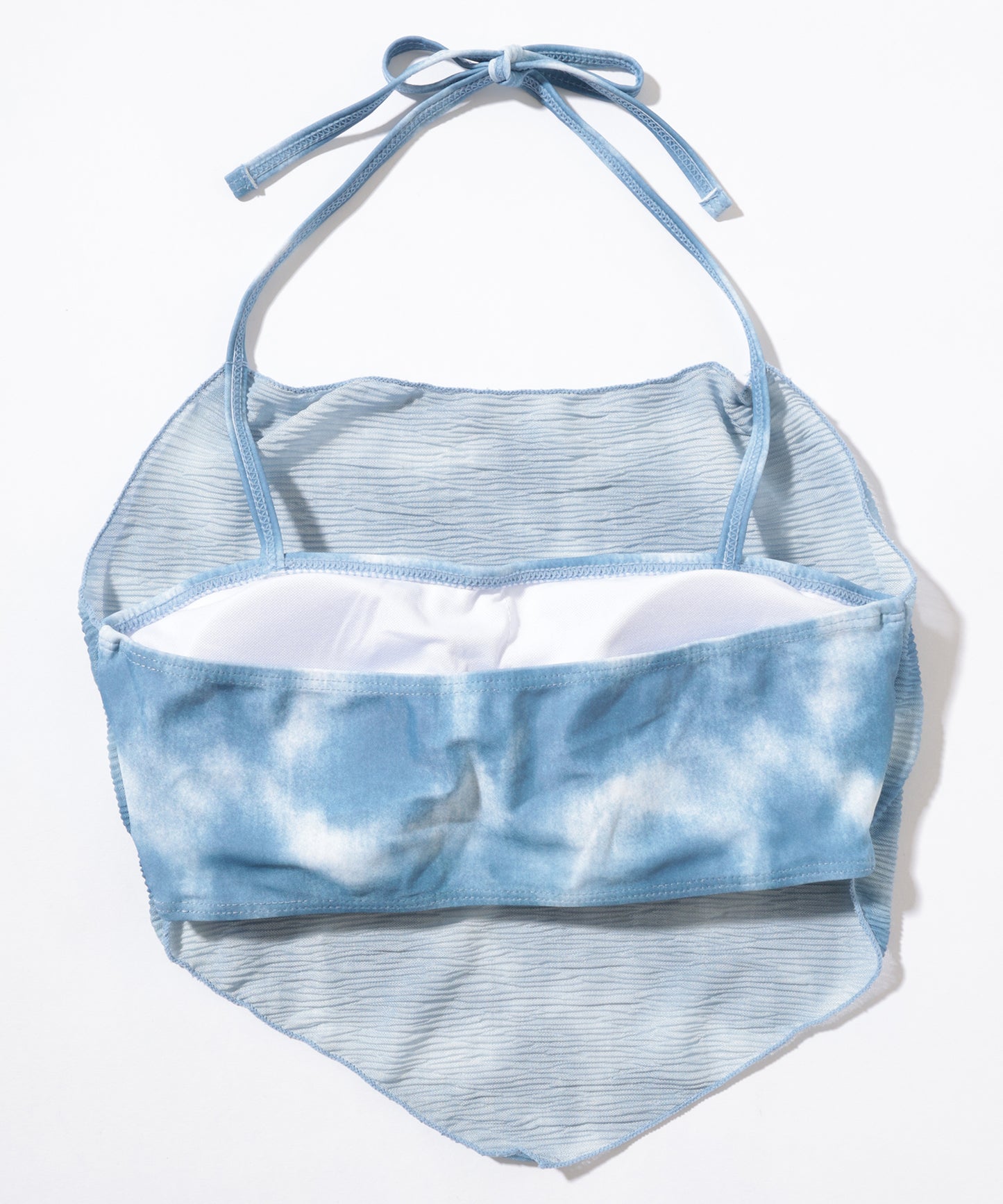 【3点セット】マーブル柄 ホルターネック ドローストリング セパレート 水着