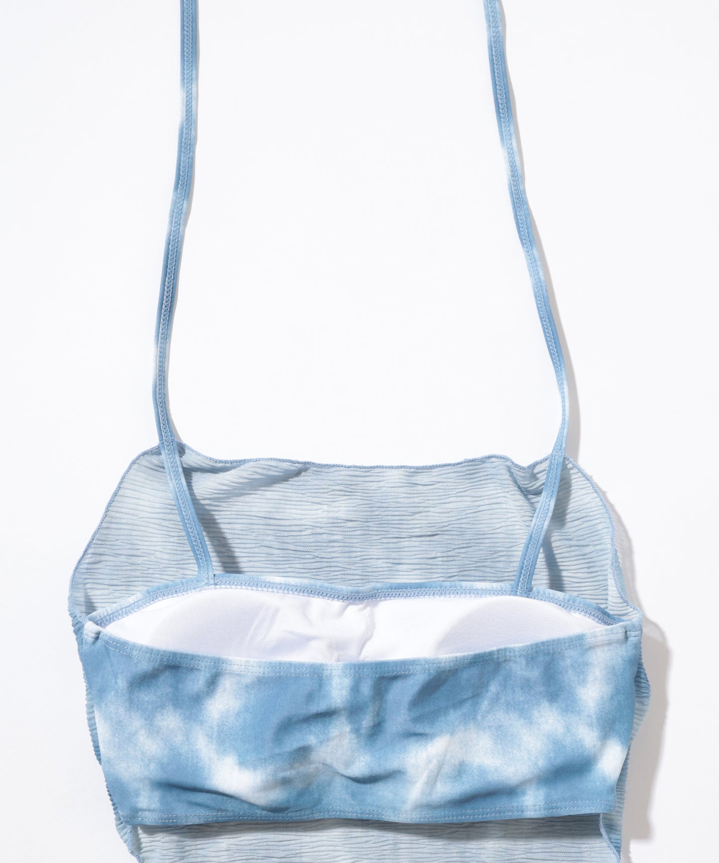 【3点セット】マーブル柄 ホルターネック ドローストリング セパレート 水着