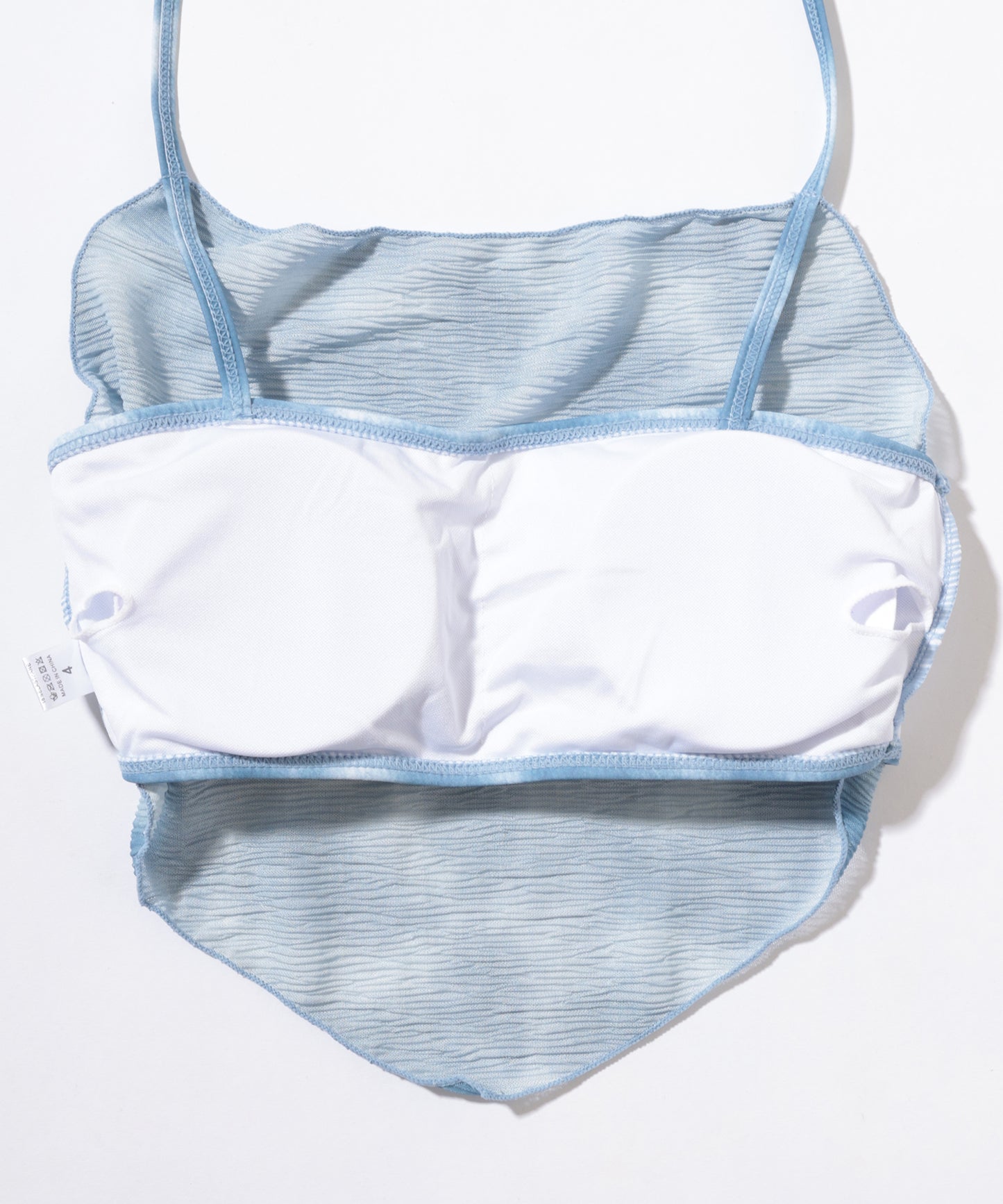 【3点セット】マーブル柄 ホルターネック ドローストリング セパレート 水着