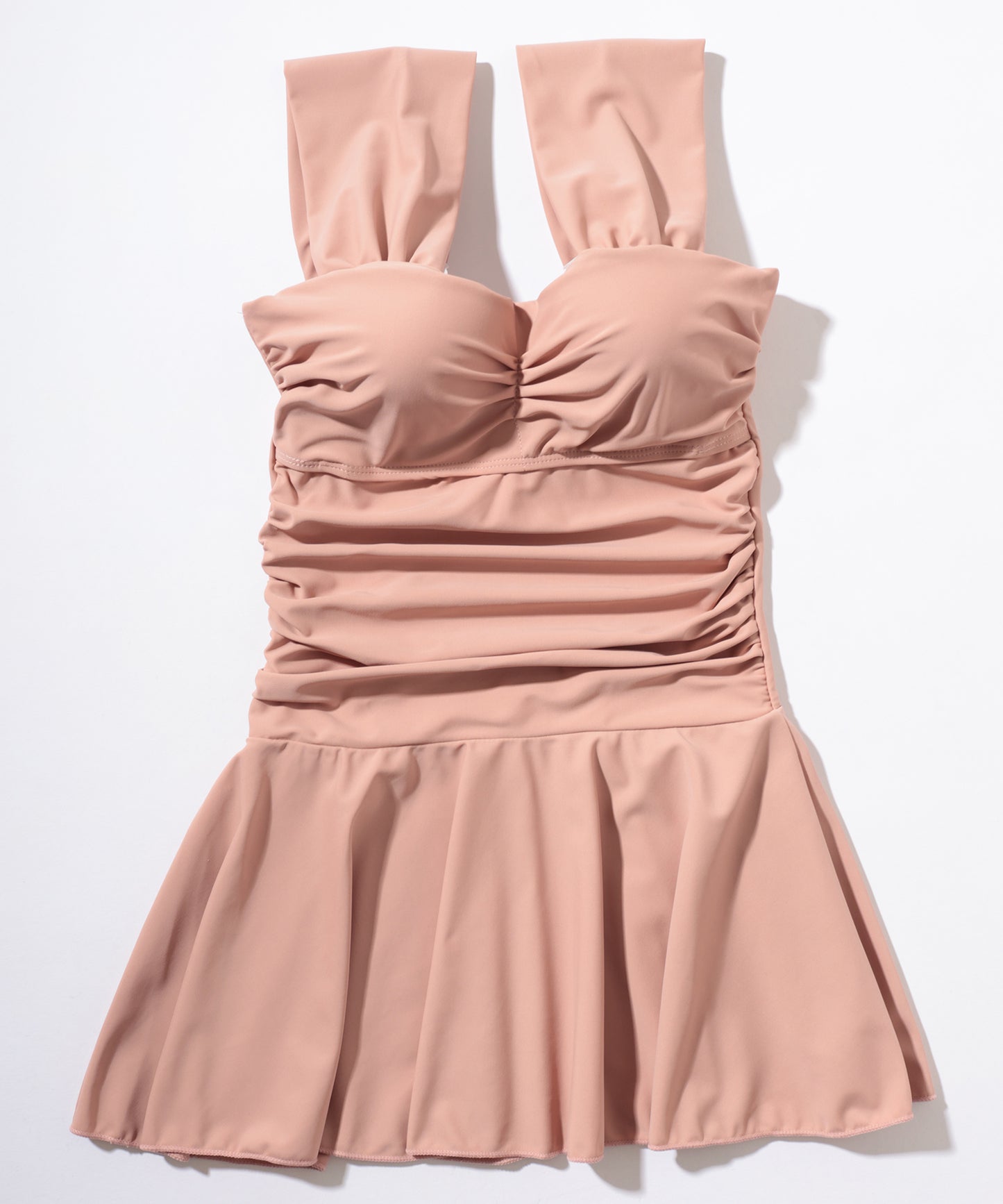 サイドシャーリング フレア ワンピース セパレート水着