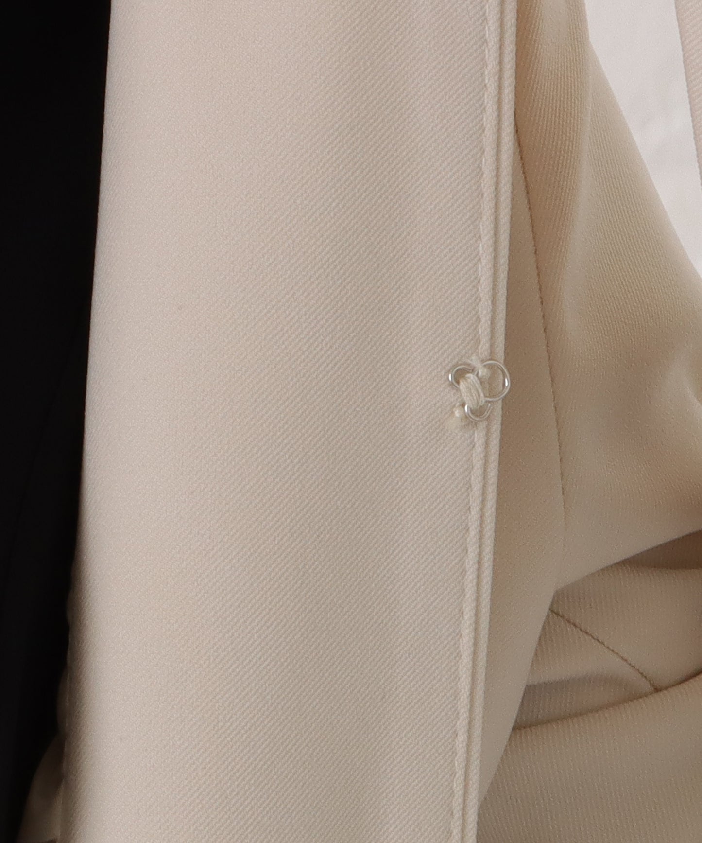 スタンドカラージャケット&セミフレアフェイクレイヤードワンピースセットアップ