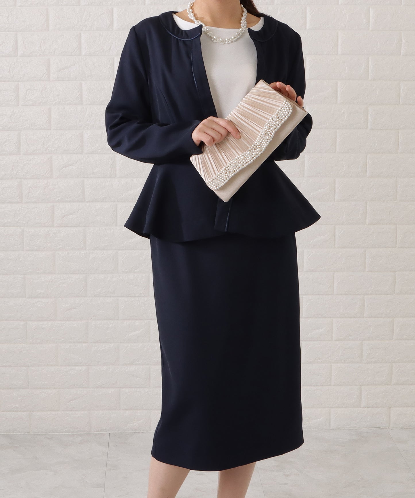 リバーシブルペプラムジャケット&スカートセットアップ