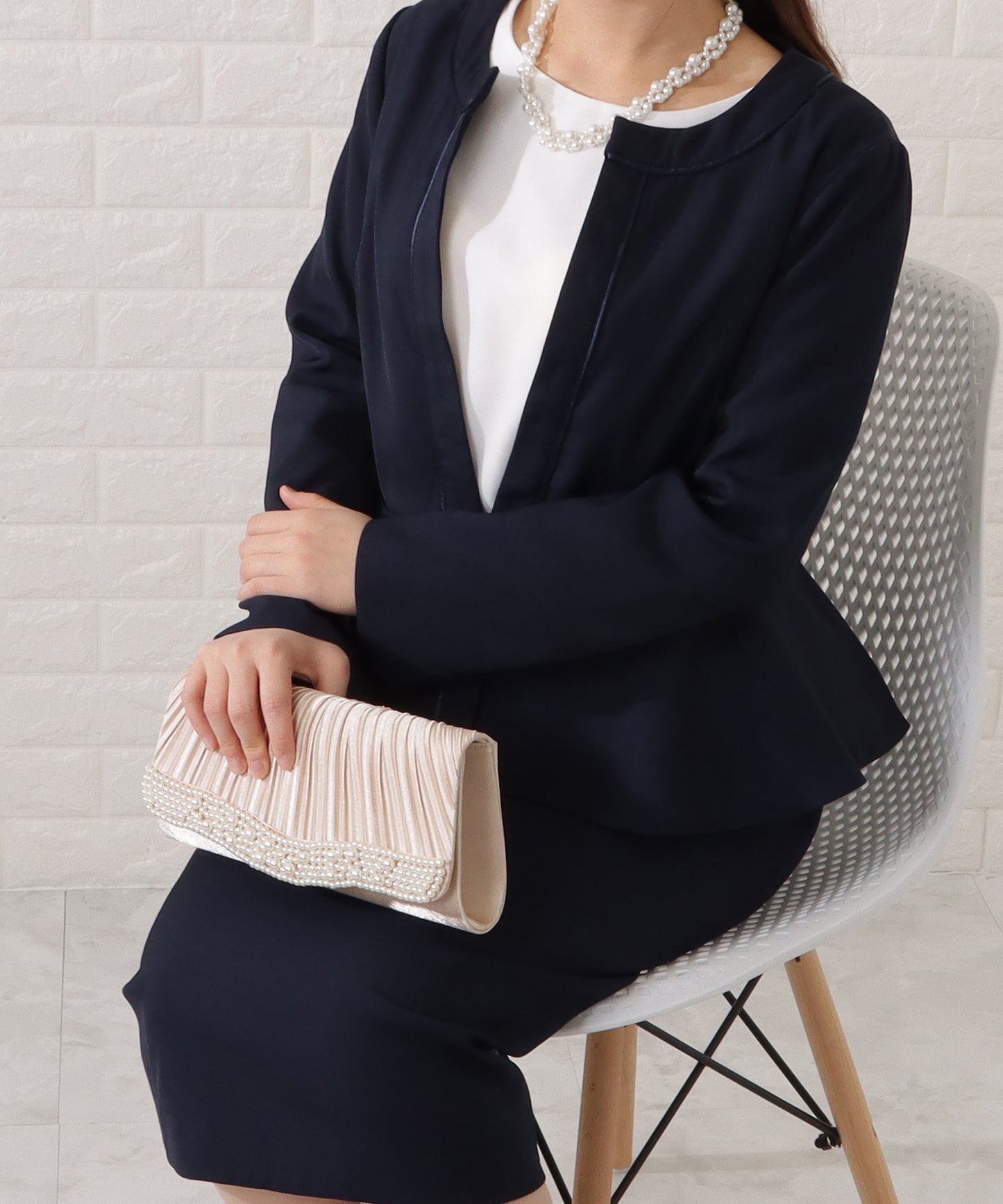 リバーシブルペプラムジャケット&スカートセットアップ